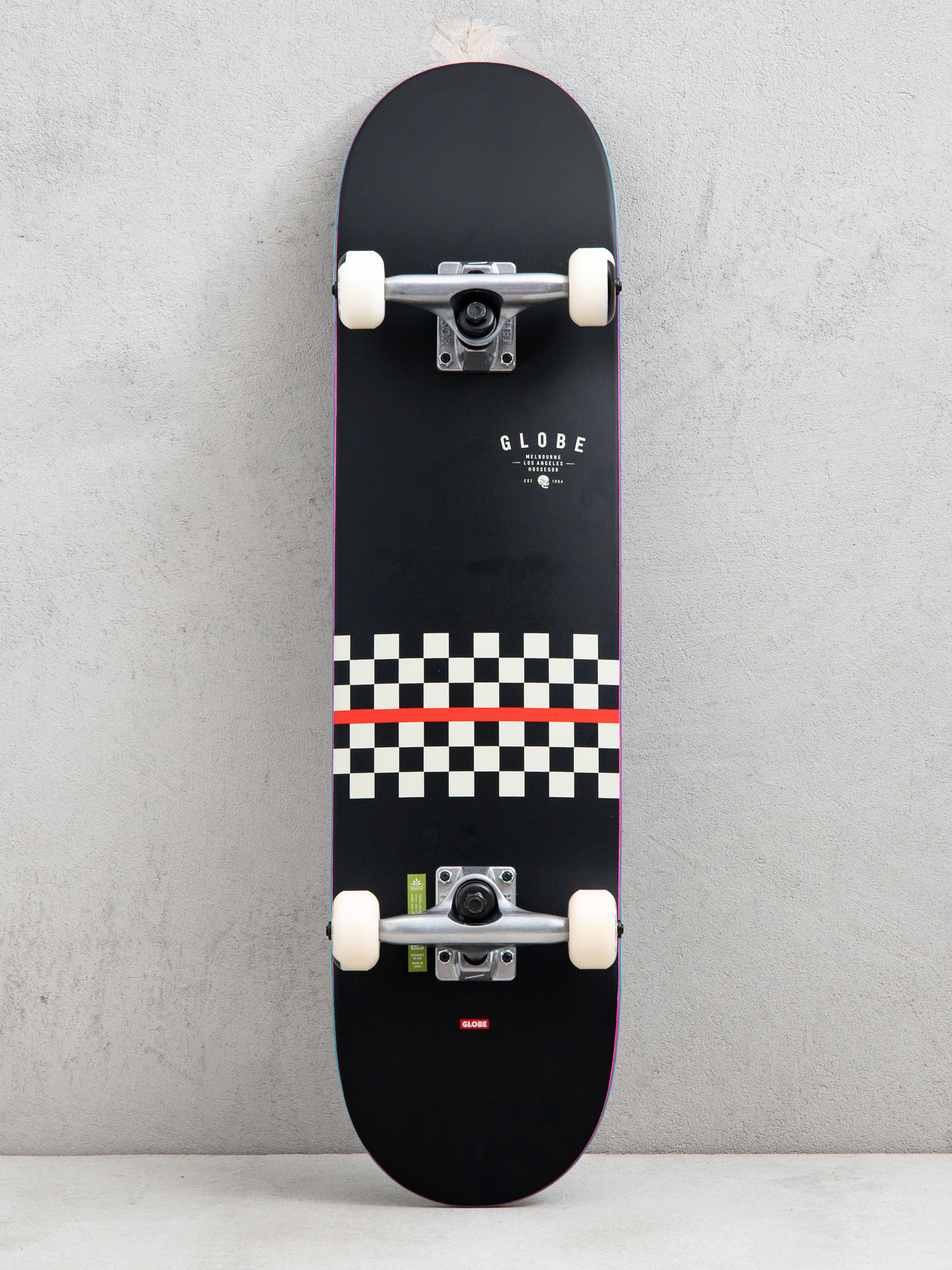 Globe G1 Full On Boxed Skateboard (black/white/redline)