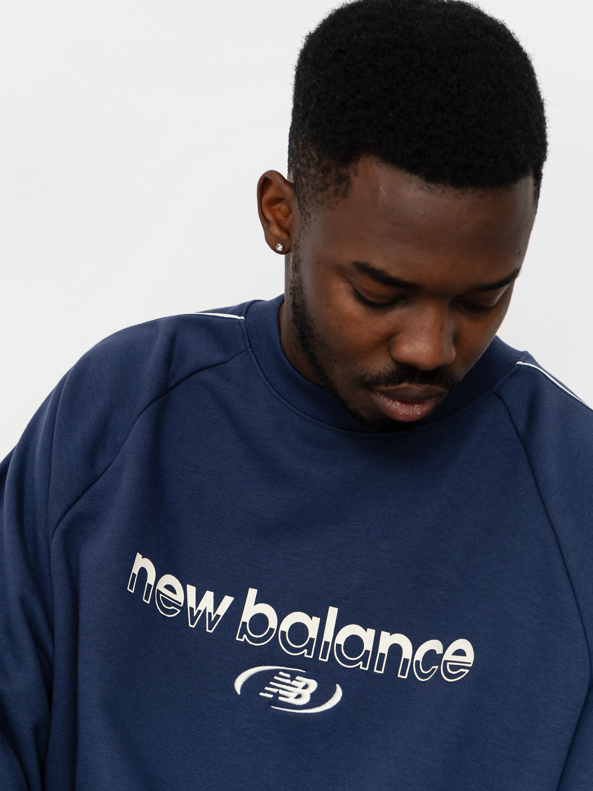 New Balance Trackside French Terry Sweatshirt (navy)