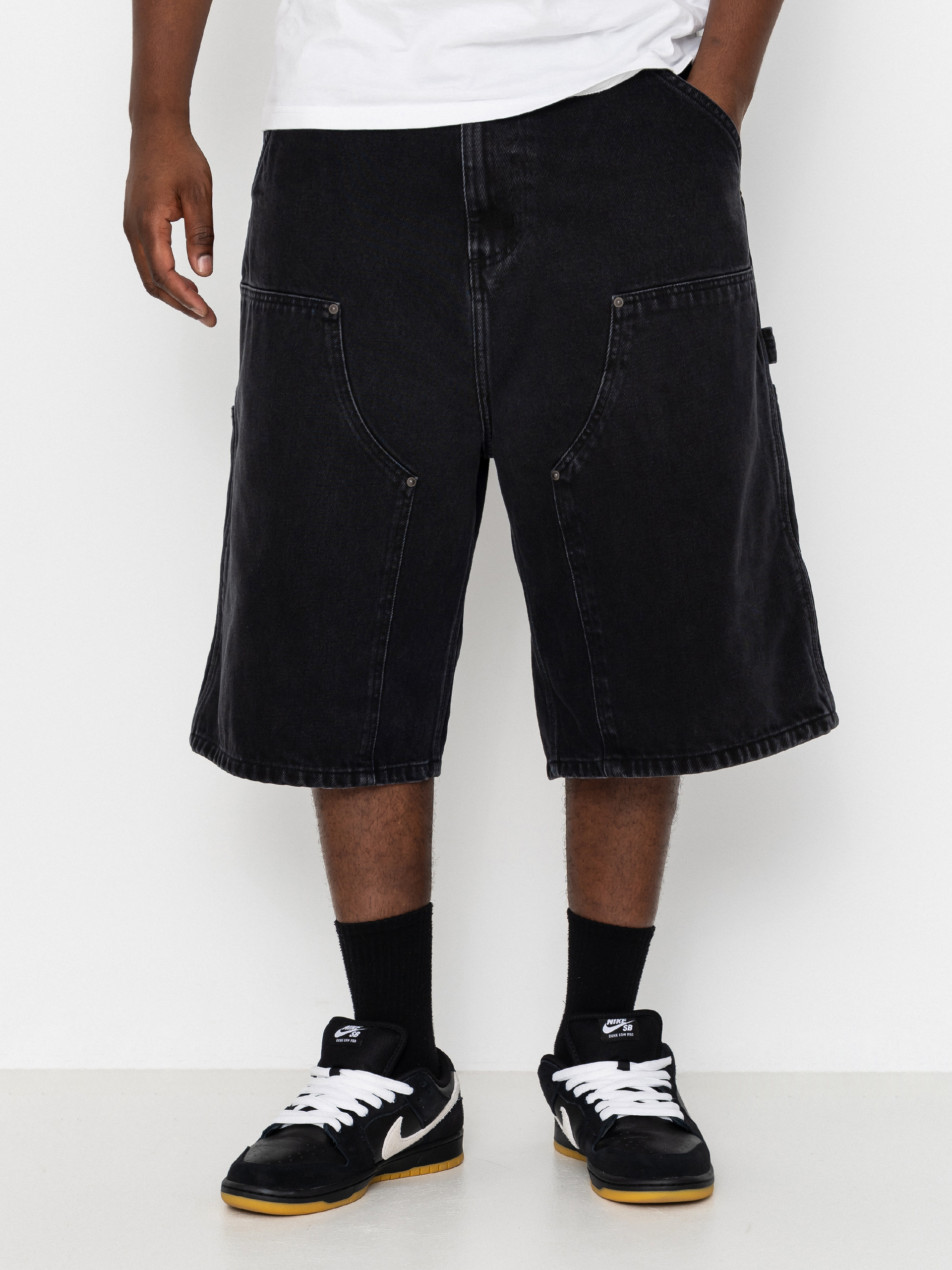 Carhartt WIP OG Double Knee Shorts (black stone washed)