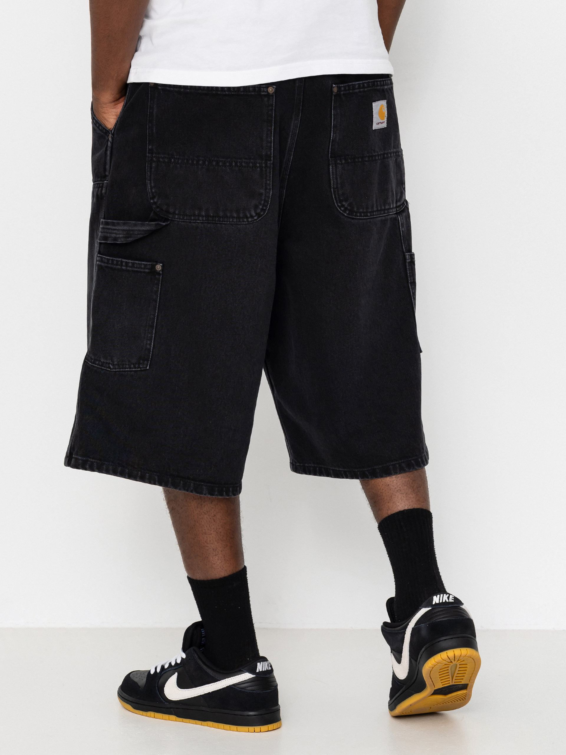 Carhartt WIP OG Double Knee Shorts - black (black stone washed)