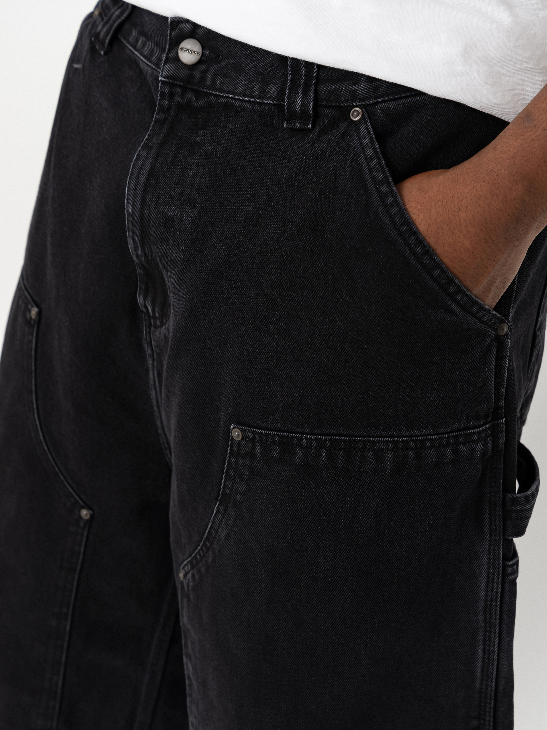 Carhartt WIP OG Double Knee Shorts (black stone washed)