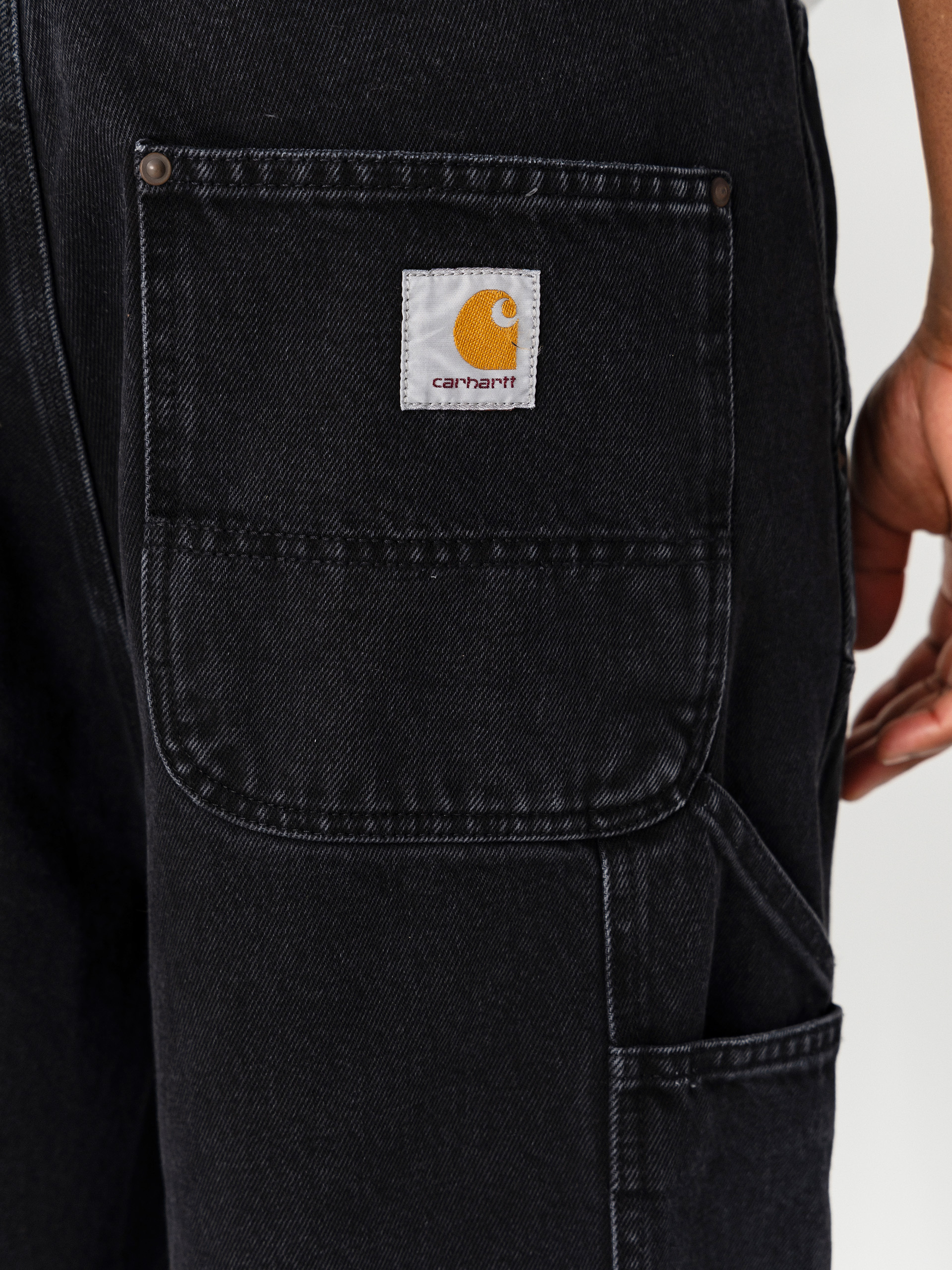 Carhartt WIP OG Double Knee Shorts (black stone washed)