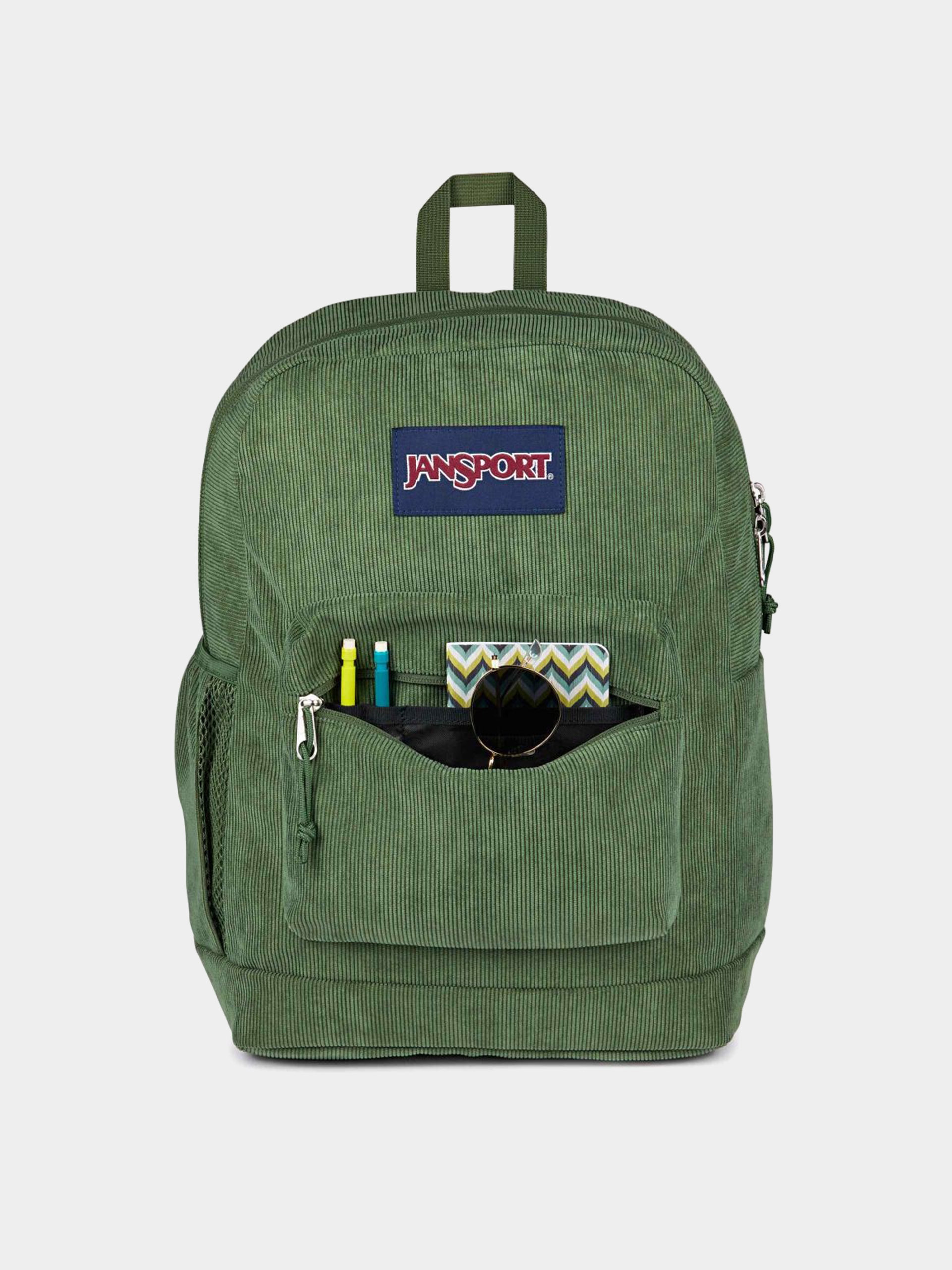 JanSport Rucksack Cross Town Plus Remix (cargo green corduroy)