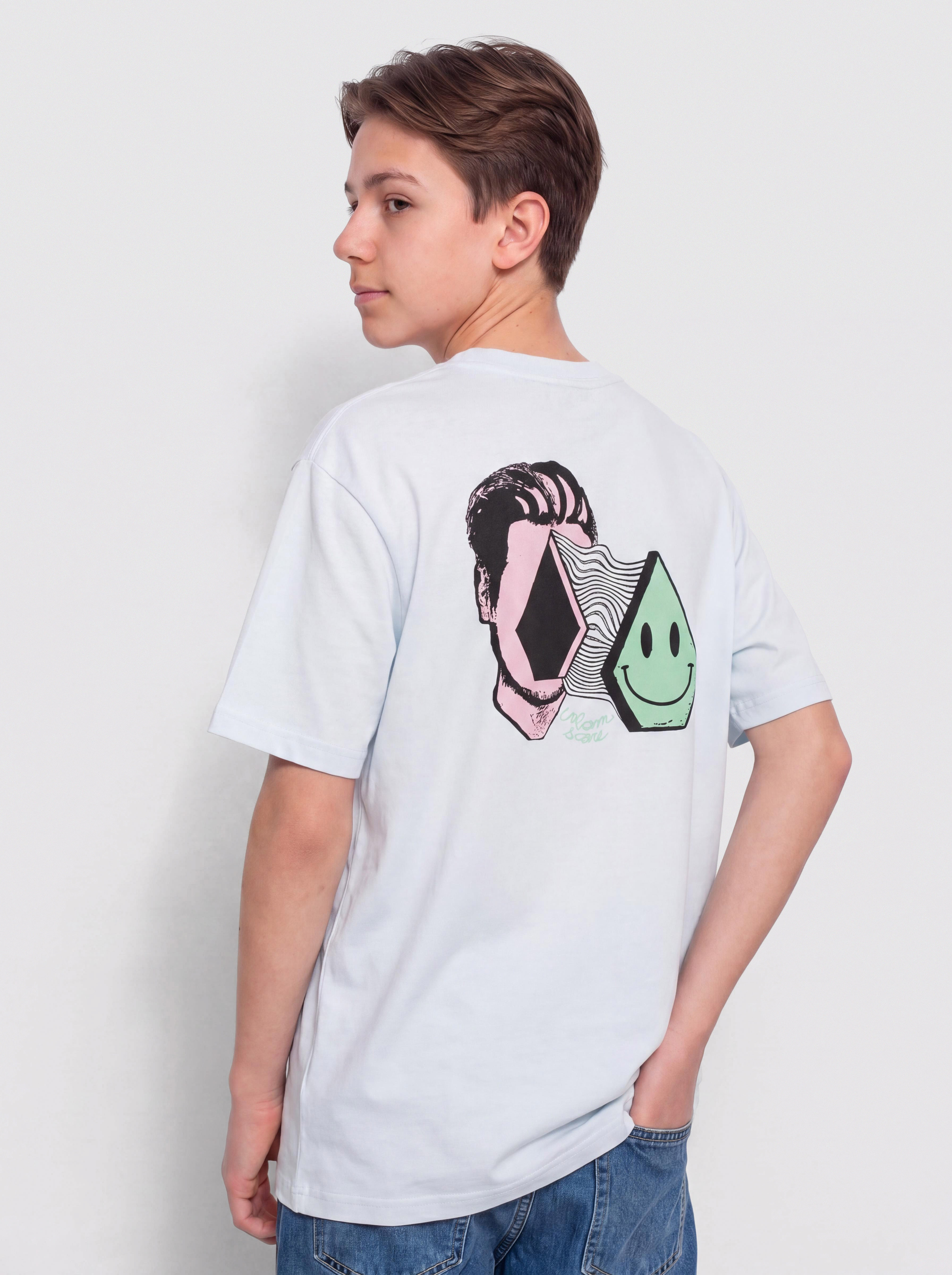 Volcom T-Shirt Aura Bsc JR (light blue acid)