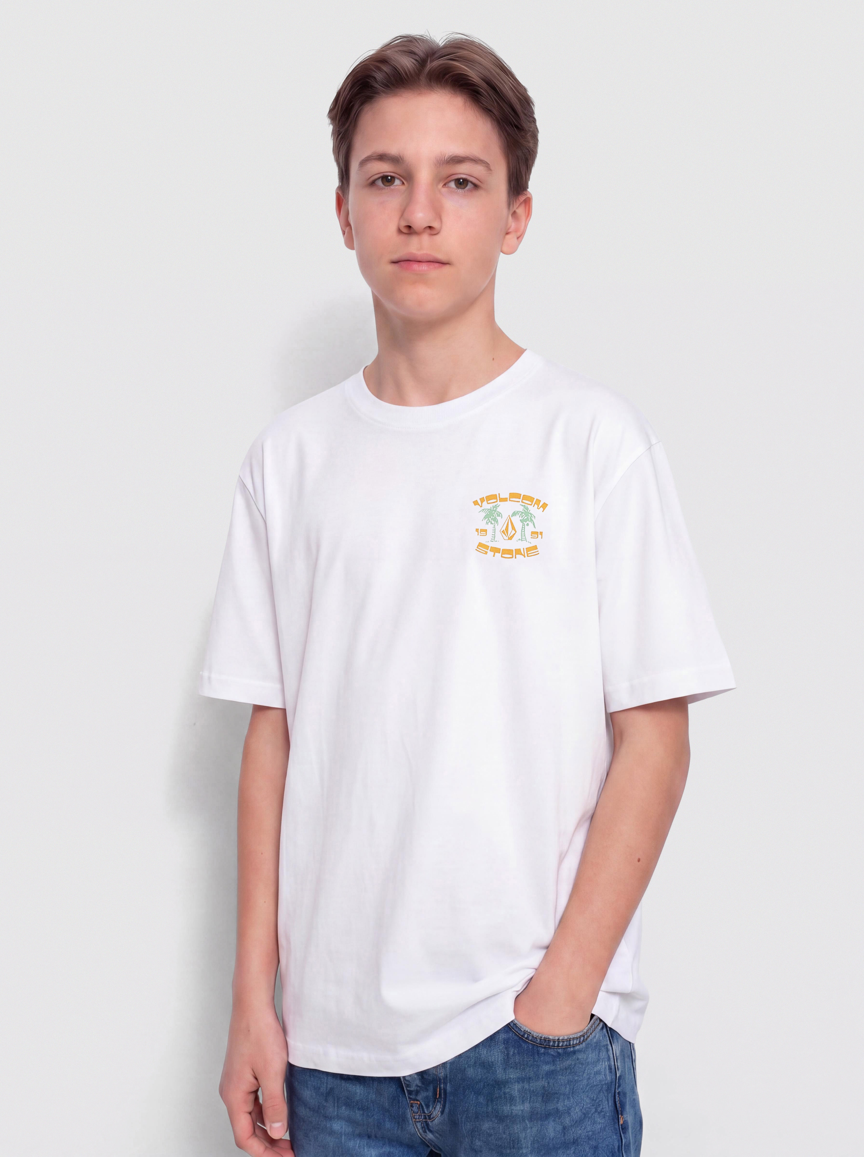Volcom T-Shirt 91 Palm Bsc JR (white)