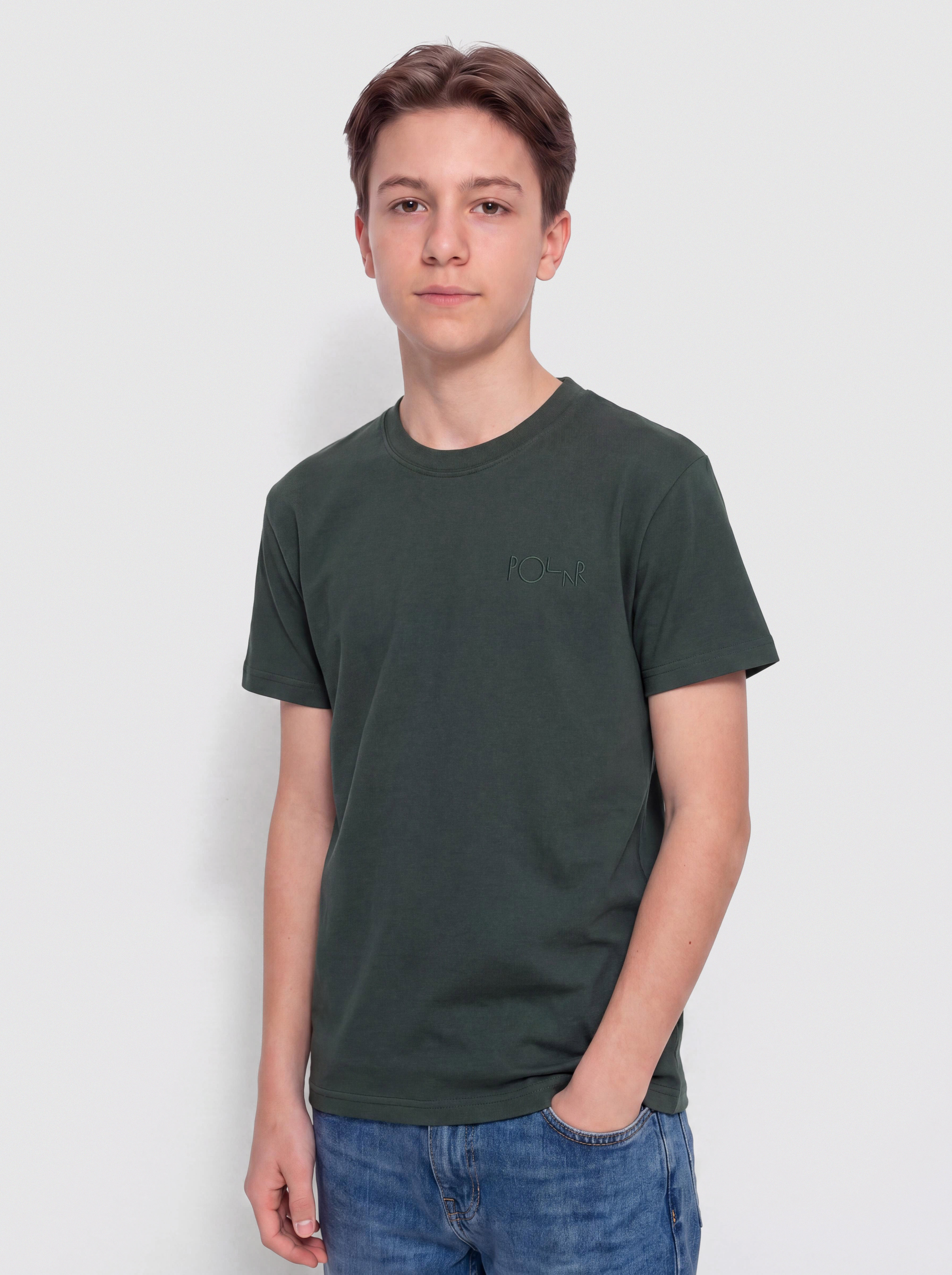 Polar Skate Stroke Logo Junior JR T-shirt (green)