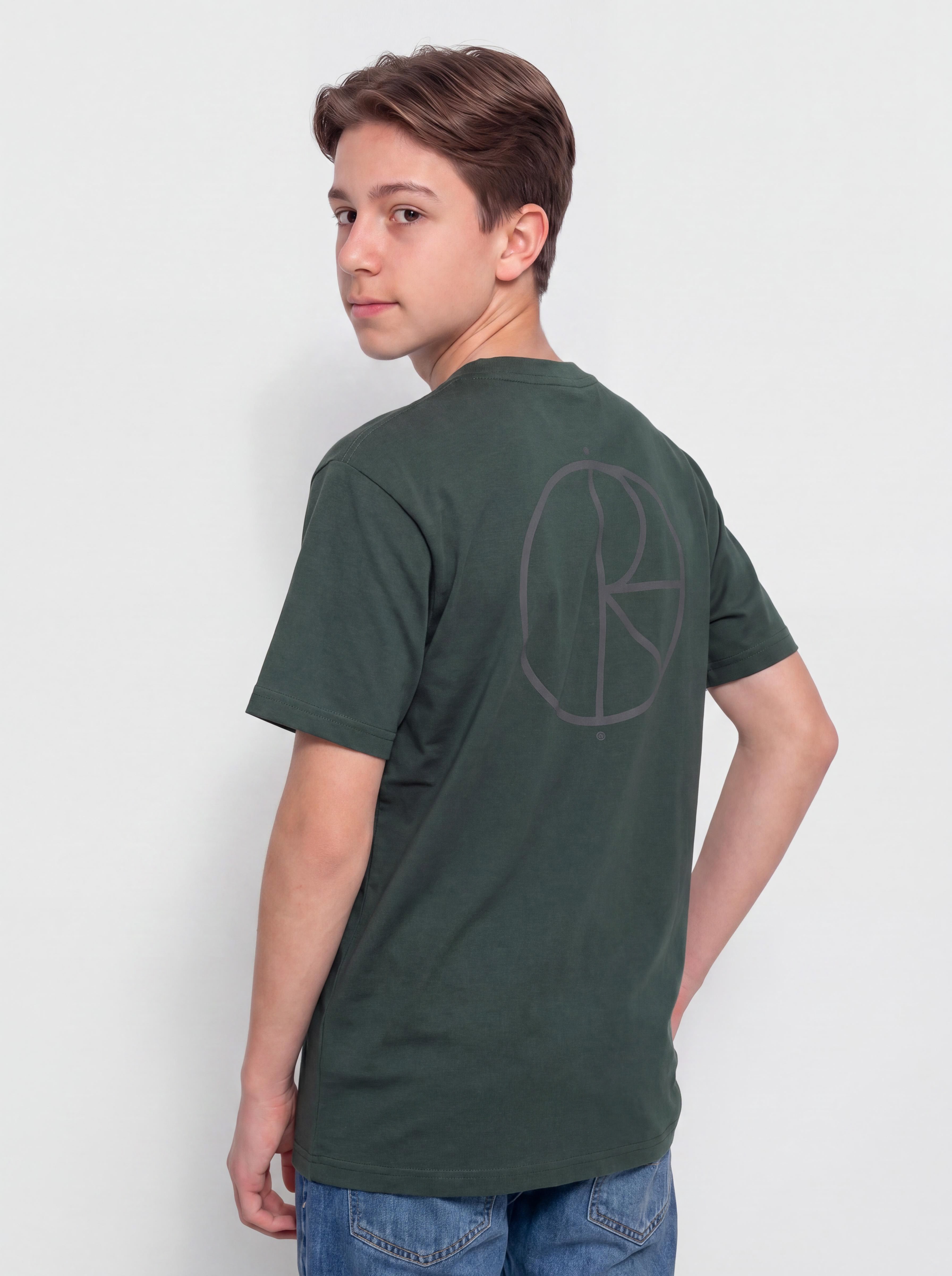 Polar Skate Stroke Logo Junior JR T-shirt (green)