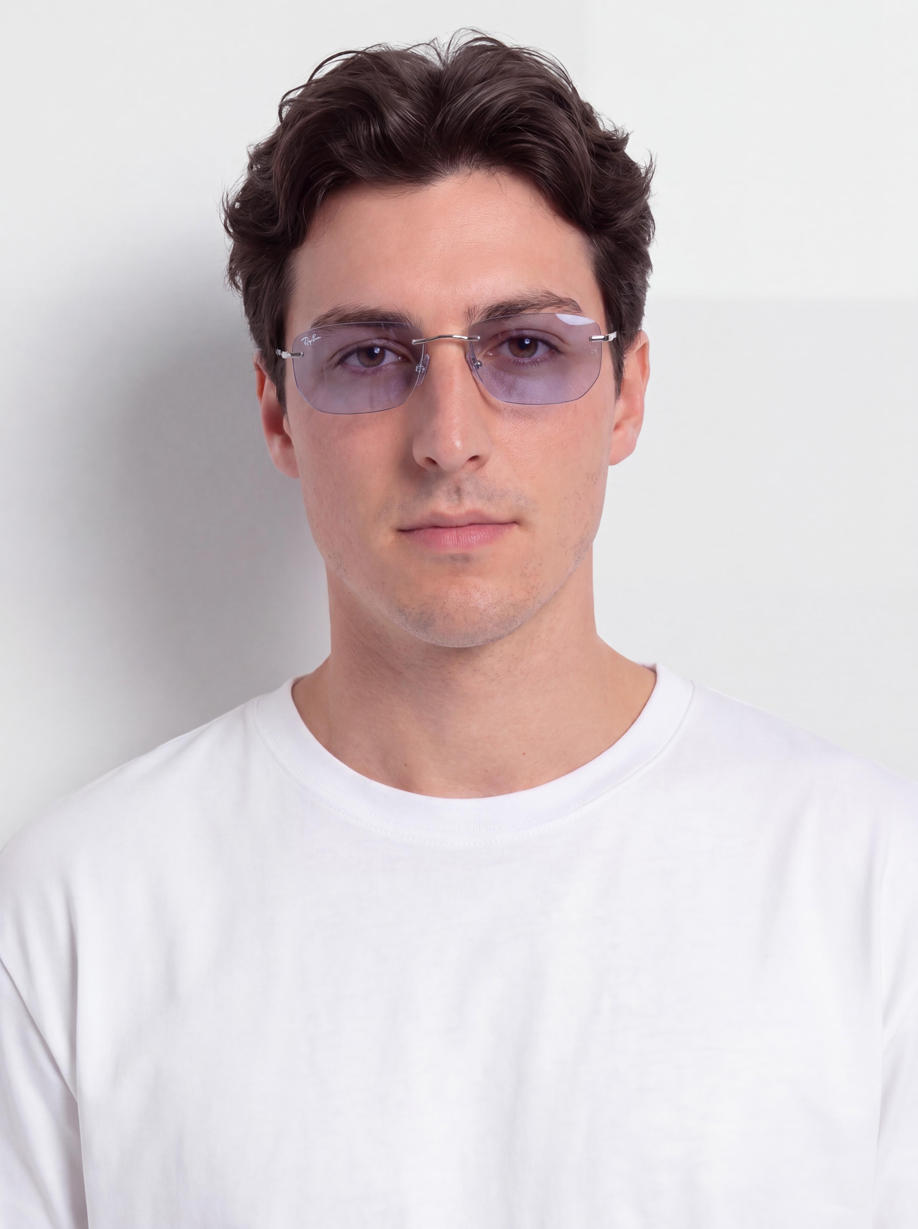Ray-Ban Sonnenbrille Rb3768 Transitions Color Touch (polerowany srebrny/ametyst transitions)