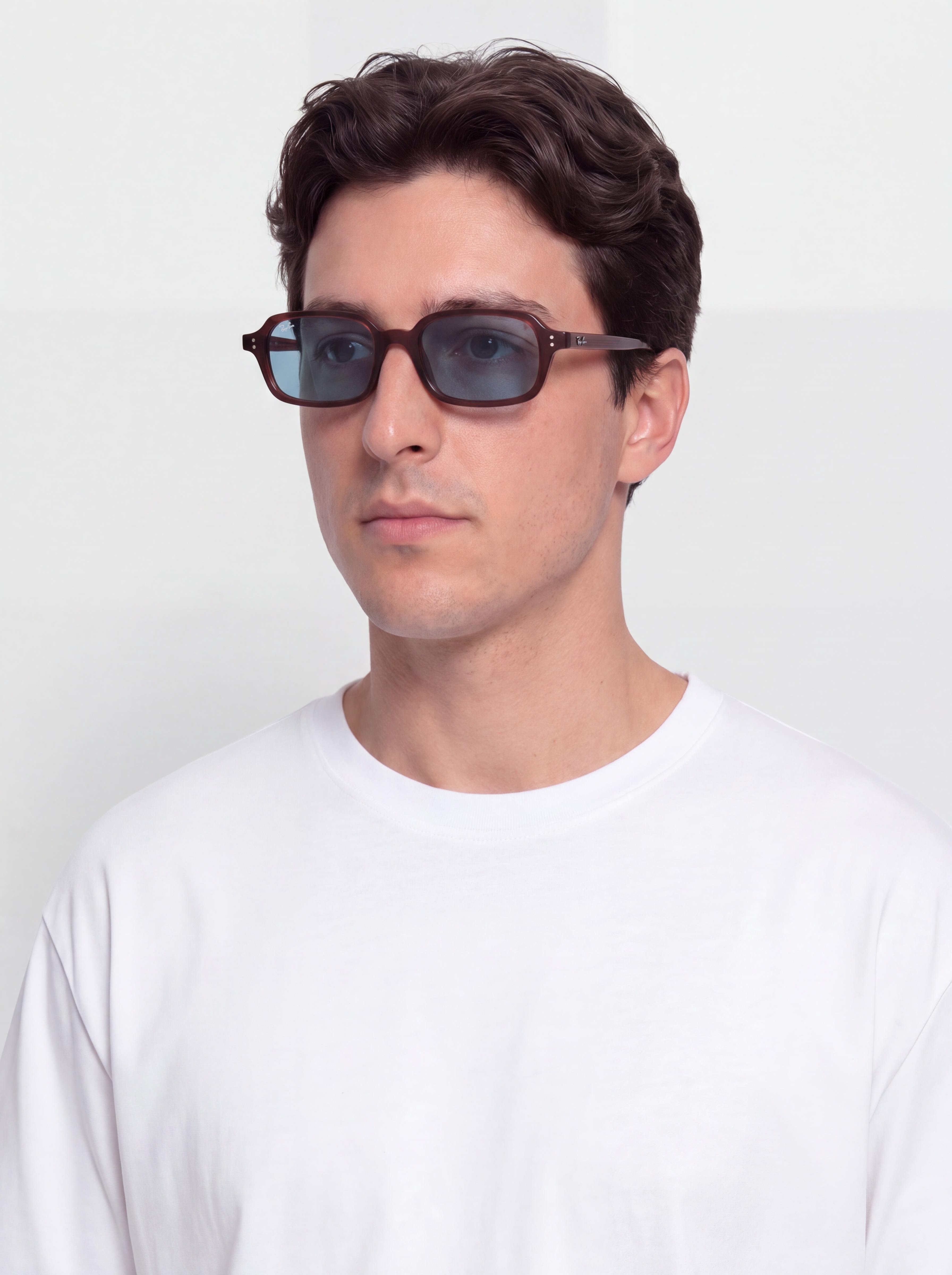 Ray-Ban Zuri Sonnenbrille (polerowany zardzewiały brązowy/niebieski)