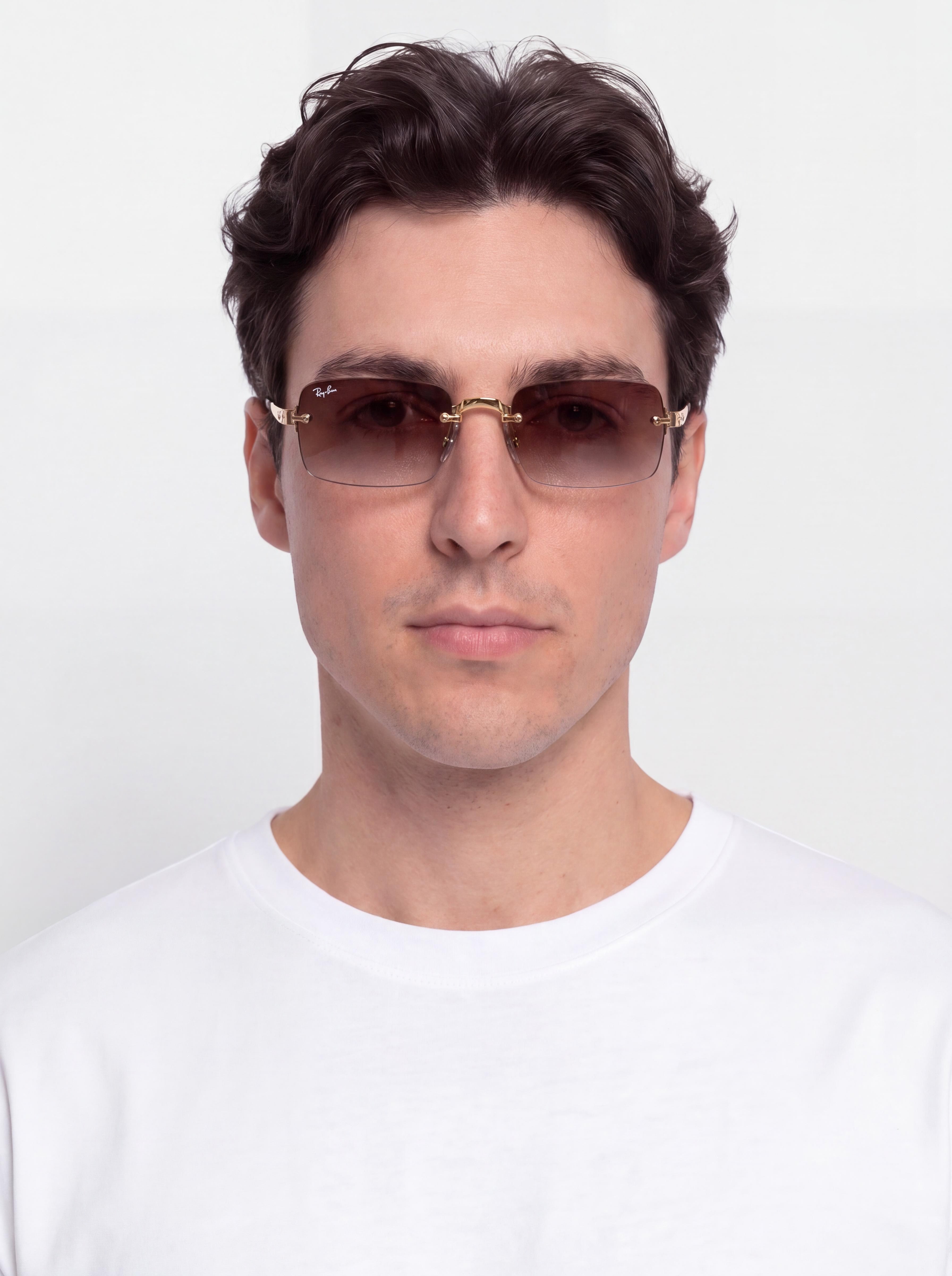 Ray-Ban Rb3928 By A$Ap Rocky Sonnenbrille (polerowany złoto arista/przezroczysty ciemnopurpurowy gradalny)