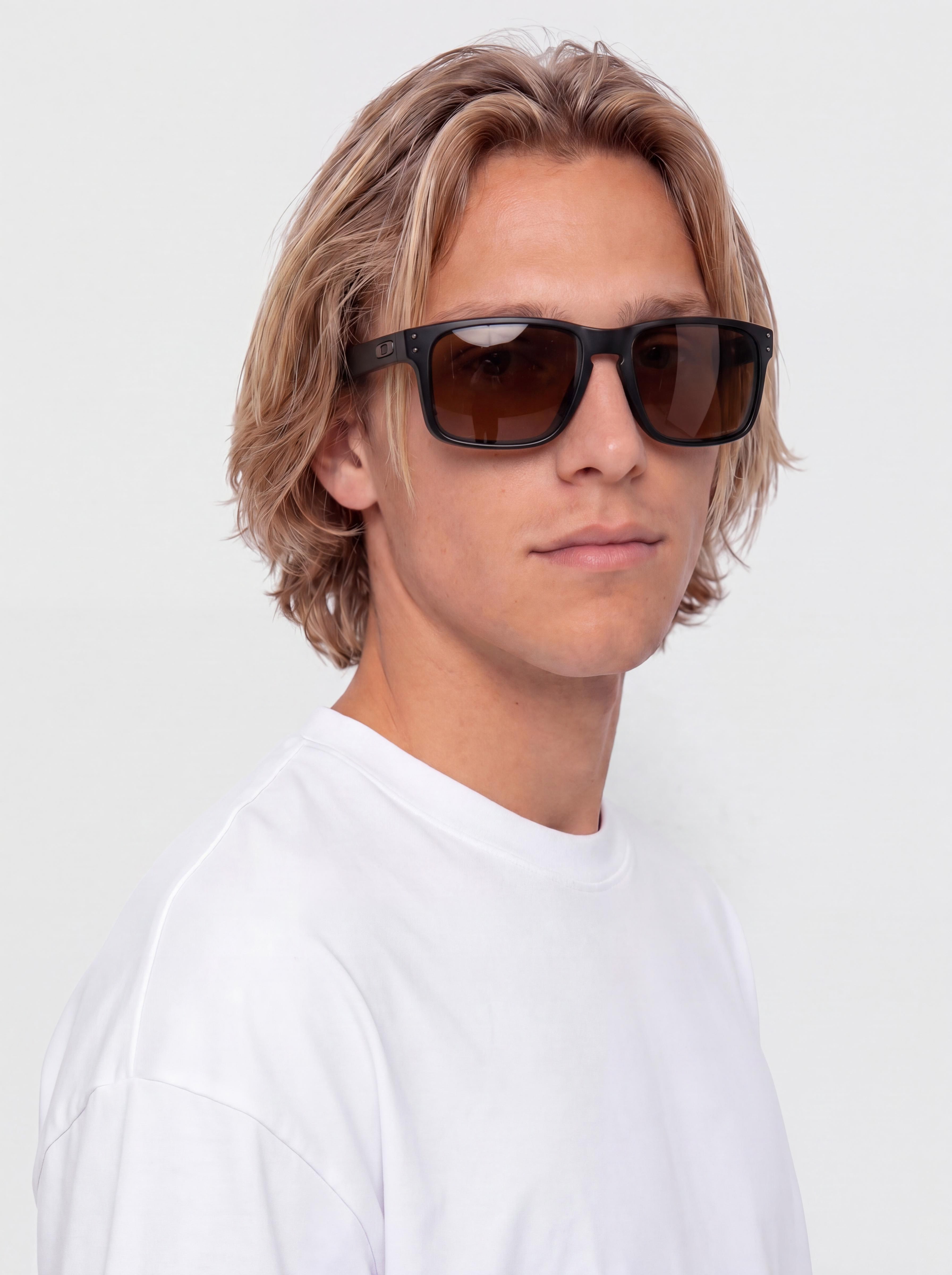Oakley Holbrook Sunglasses (matte black/prizm tungsten polarized)