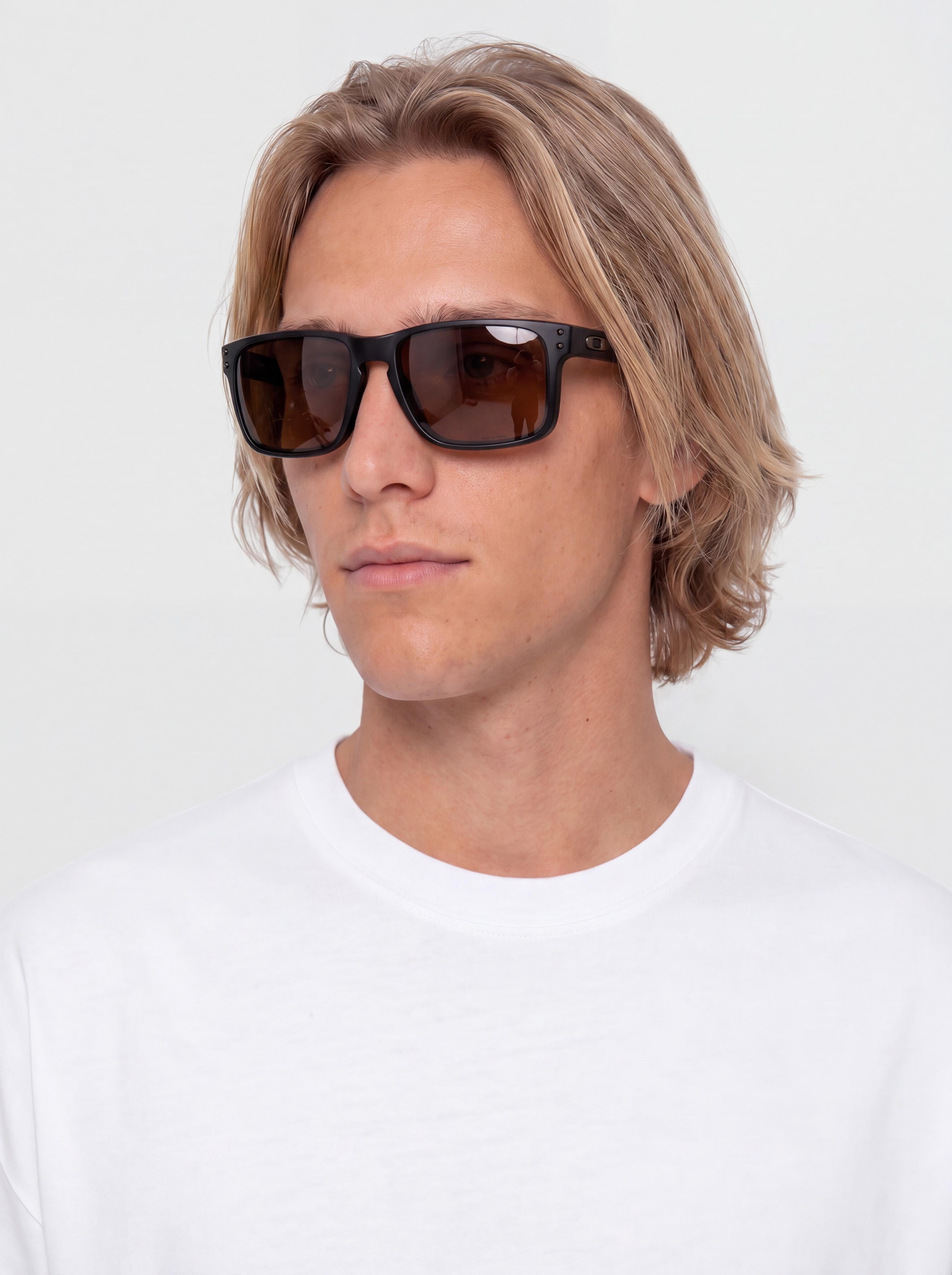 Oakley Holbrook Sunglasses (matte black/prizm tungsten polarized)