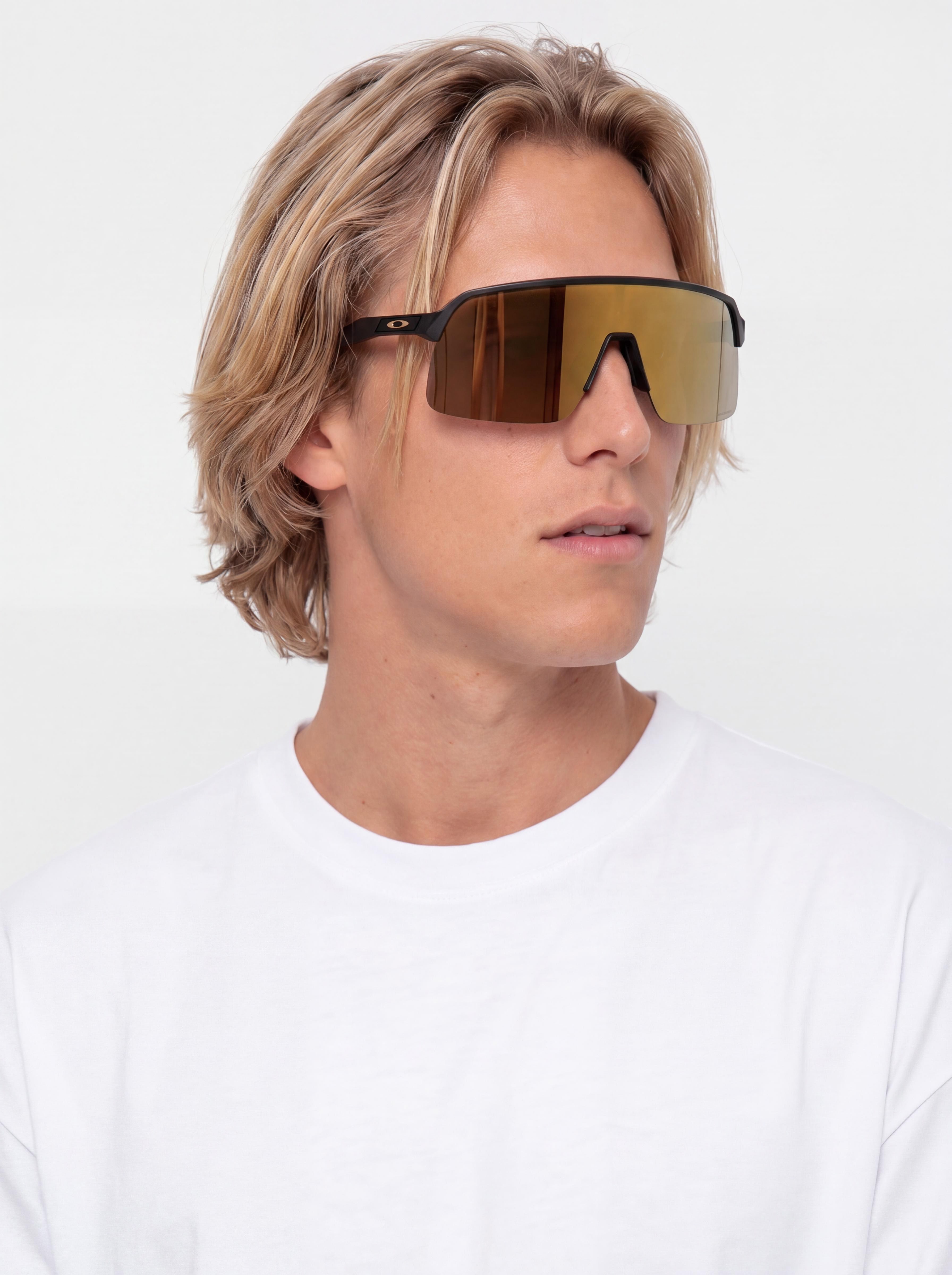 Oakley Sutro Lite Sunglasses - black, orange (matte carbon/prizm 24k)