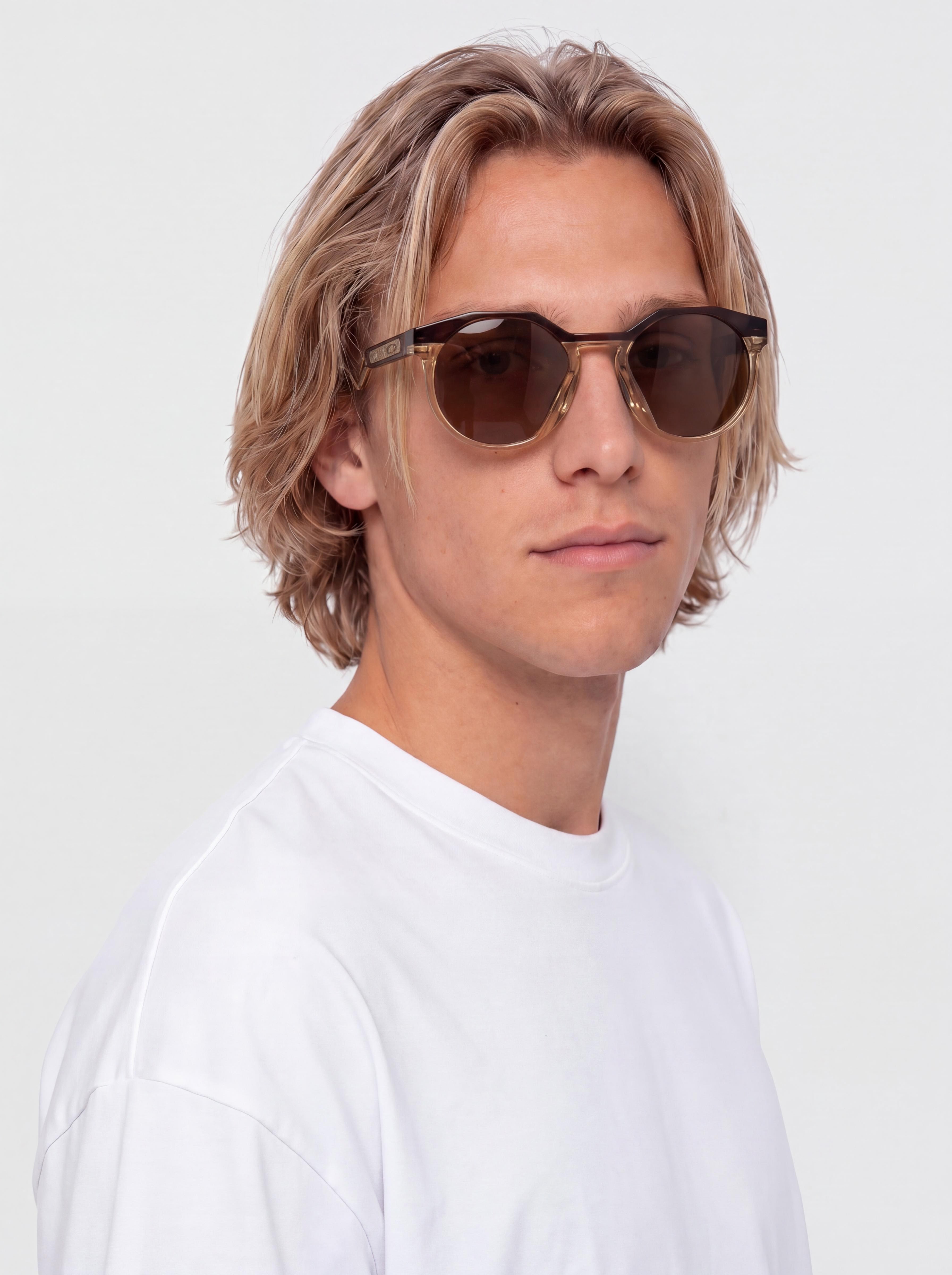 Oakley Sunglasses Hstn (dark amber/light curry/prizm tungsten)