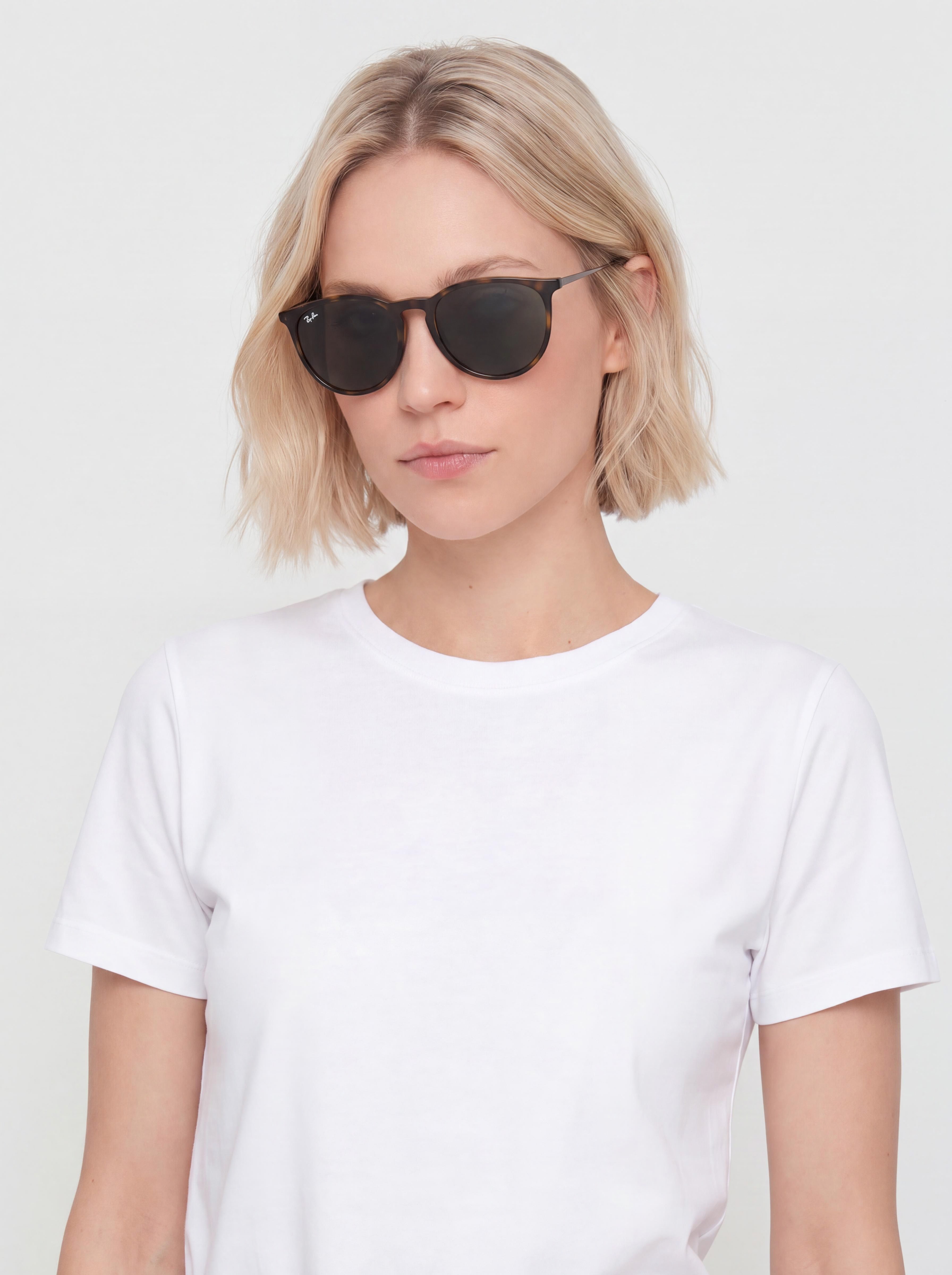 Ray-Ban Erika Classic Sonnenbrille (polerowany jasna havana/zielone g-15)