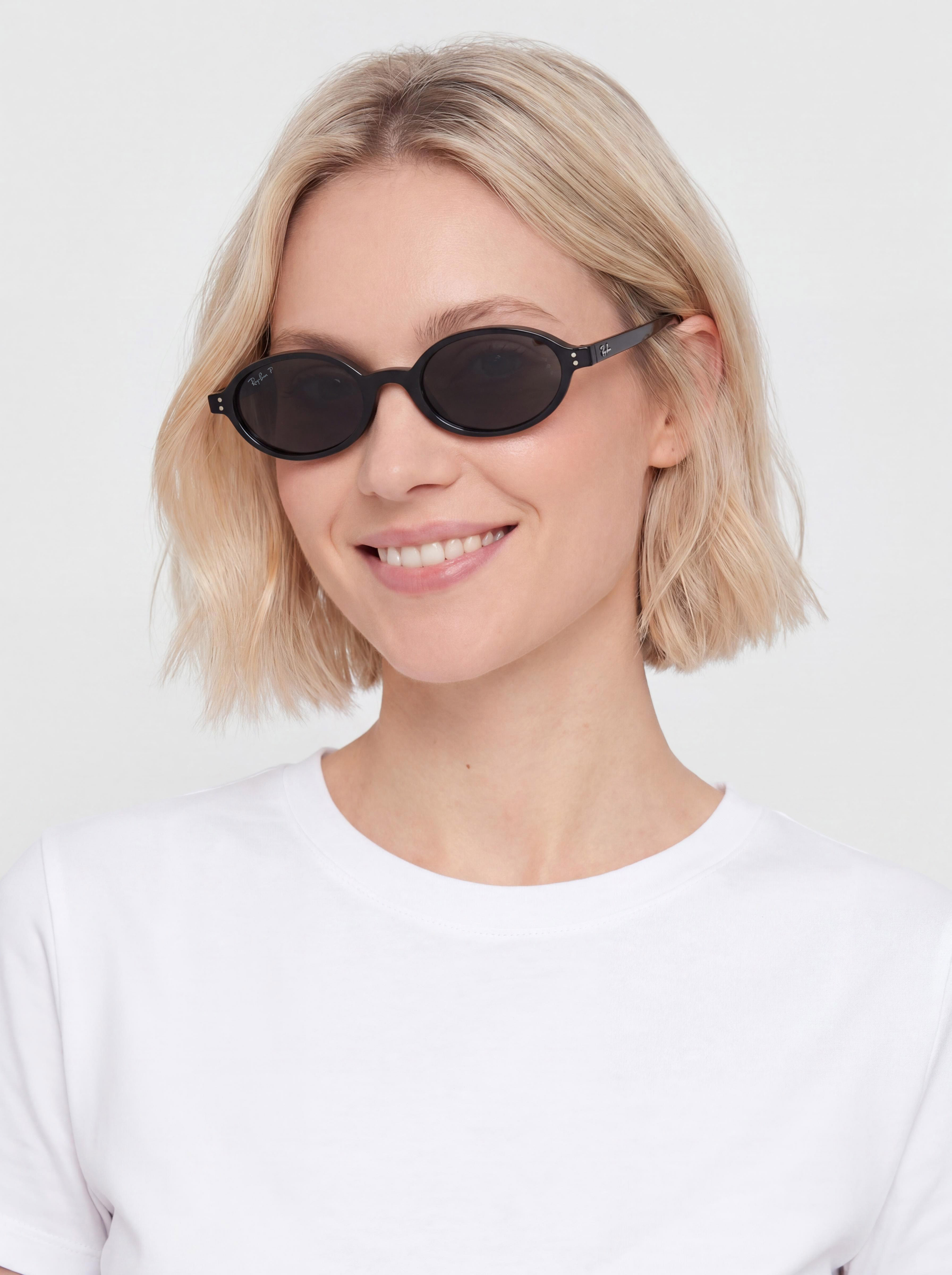 Ray-Ban Khal Sunglasses (polerowany black/polaryzacyjne ciemnogrey)
