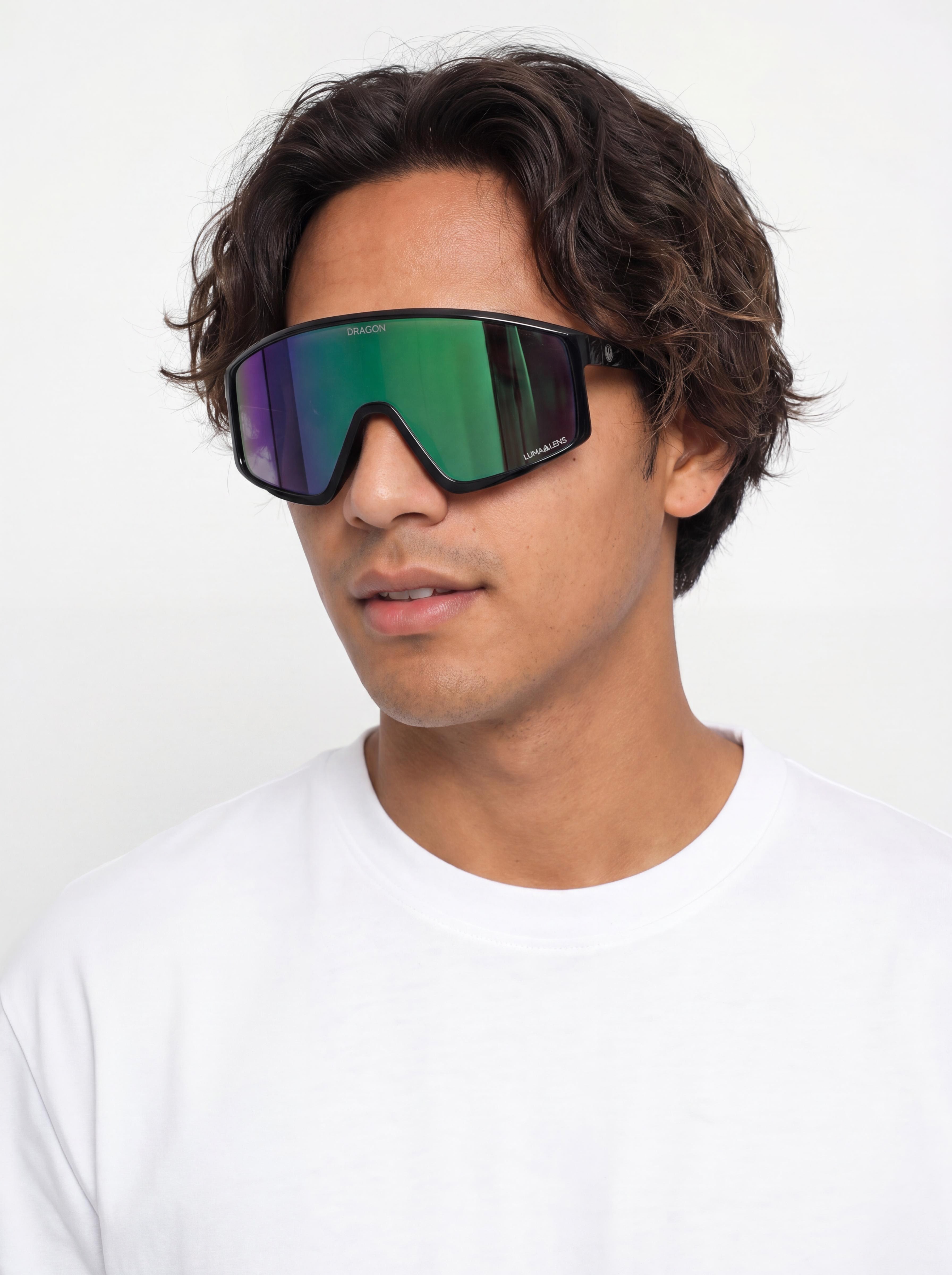 Dragon Amped Sunglasses (black/multi/lumalens green ion)