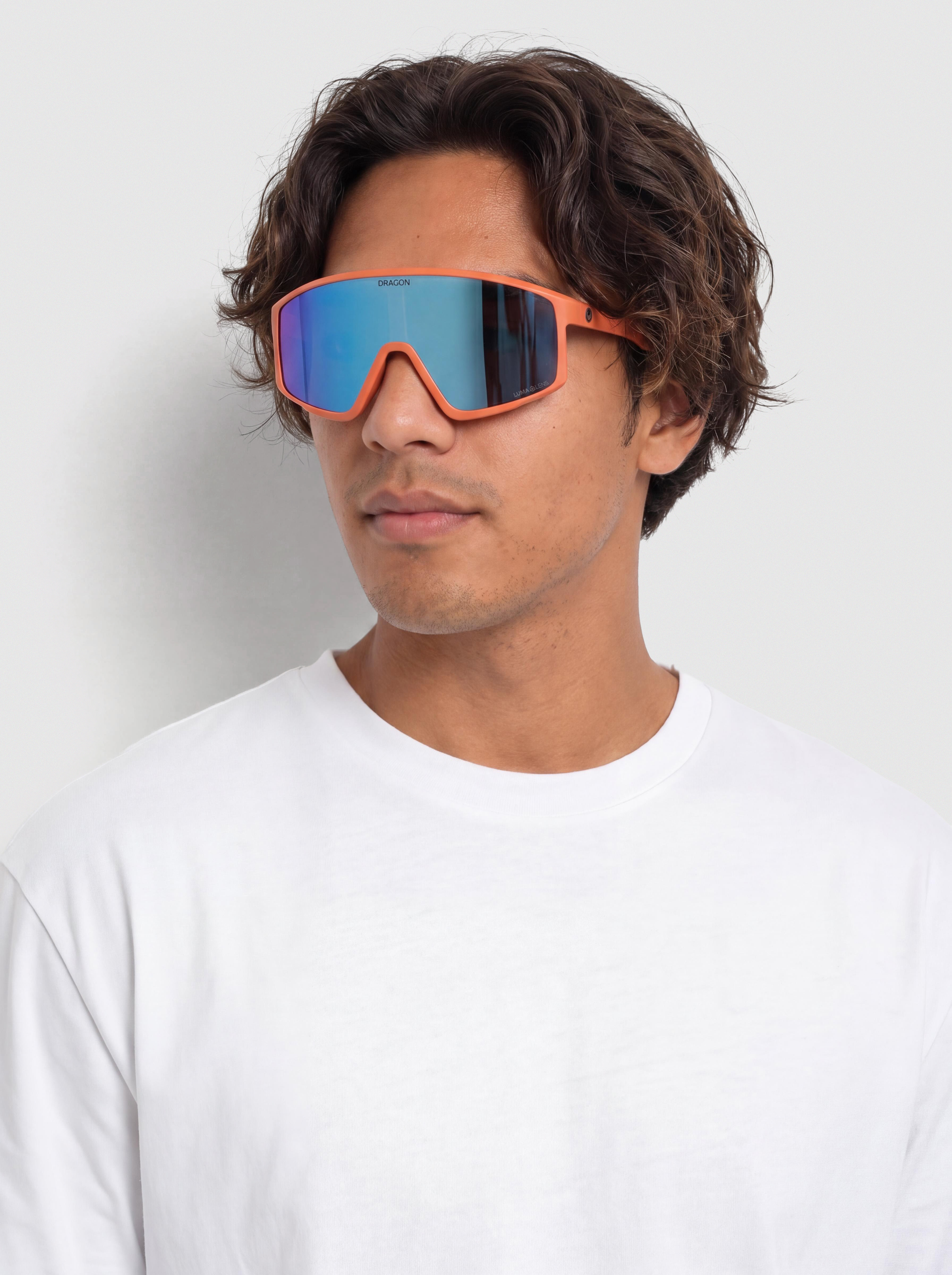 Dragon Amped Sunglasses (matte flame/lumalens blue ion)