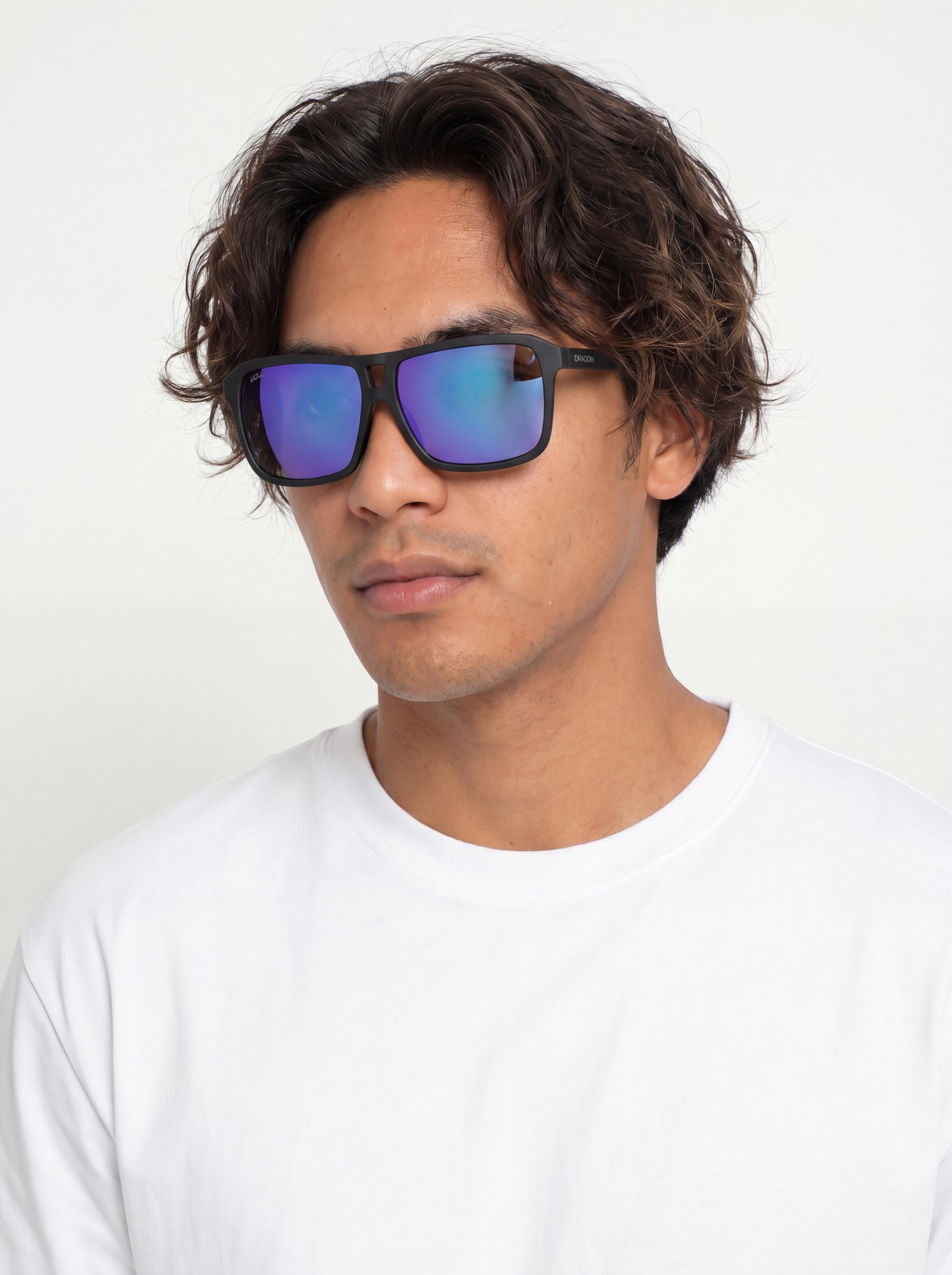 Dragon The Jam Upcycled Sunglasses (matte black/lumalens blue ion)