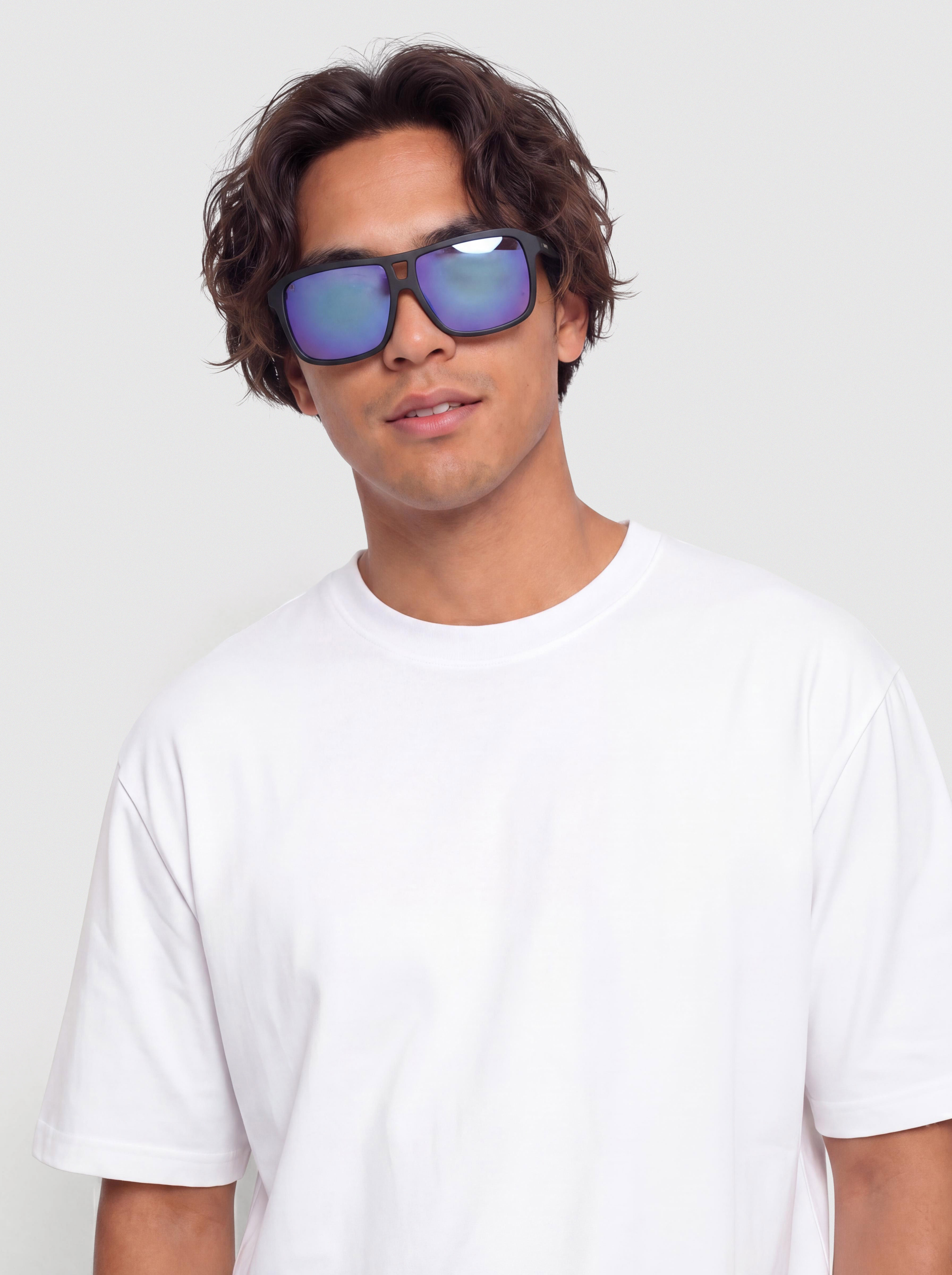 Dragon The Jam Upcycled Sunglasses (matte black/lumalens blue ion)