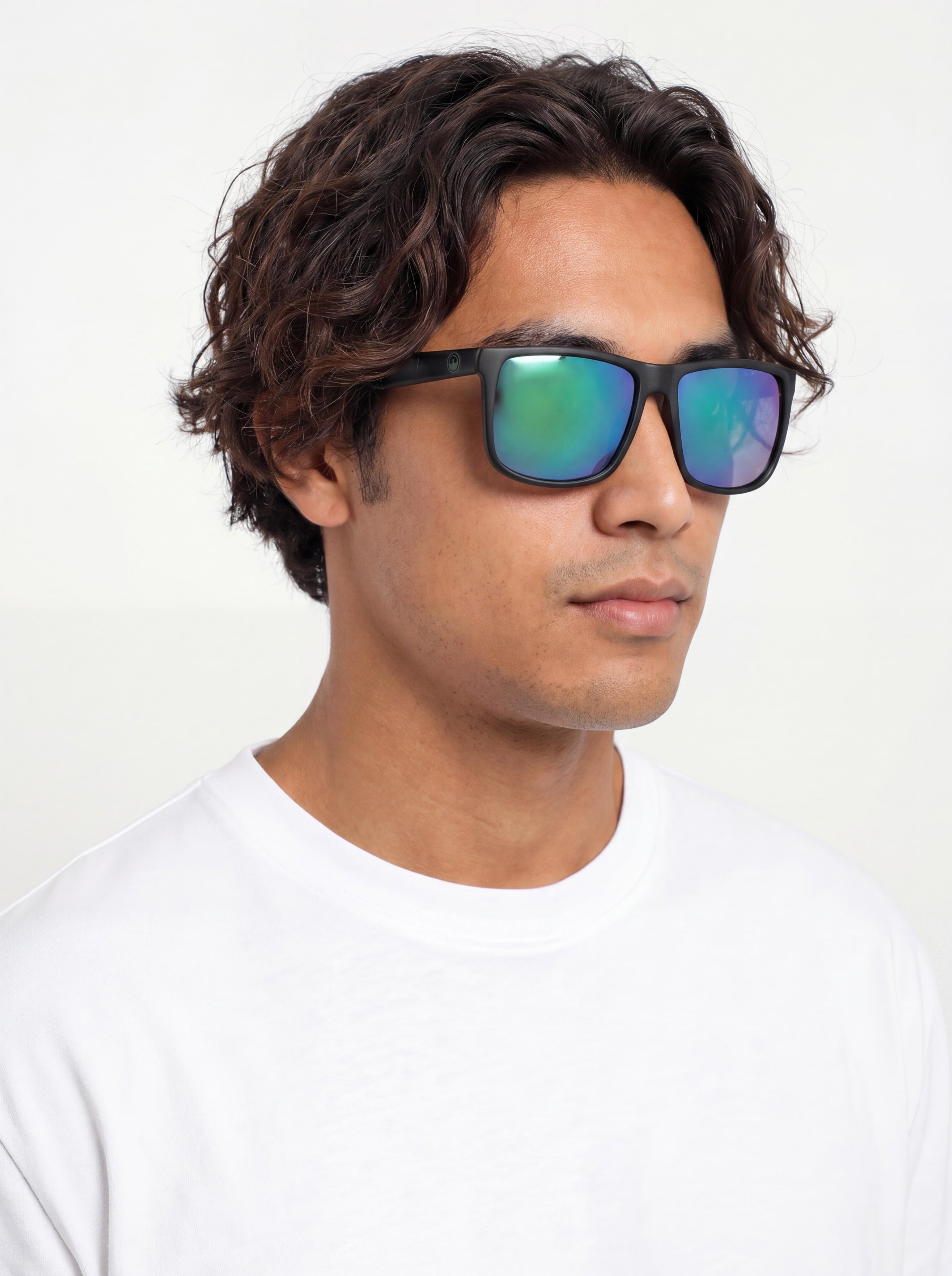 Dragon Meridien Sunglasses (matte black h2o/ lumalens green ion)