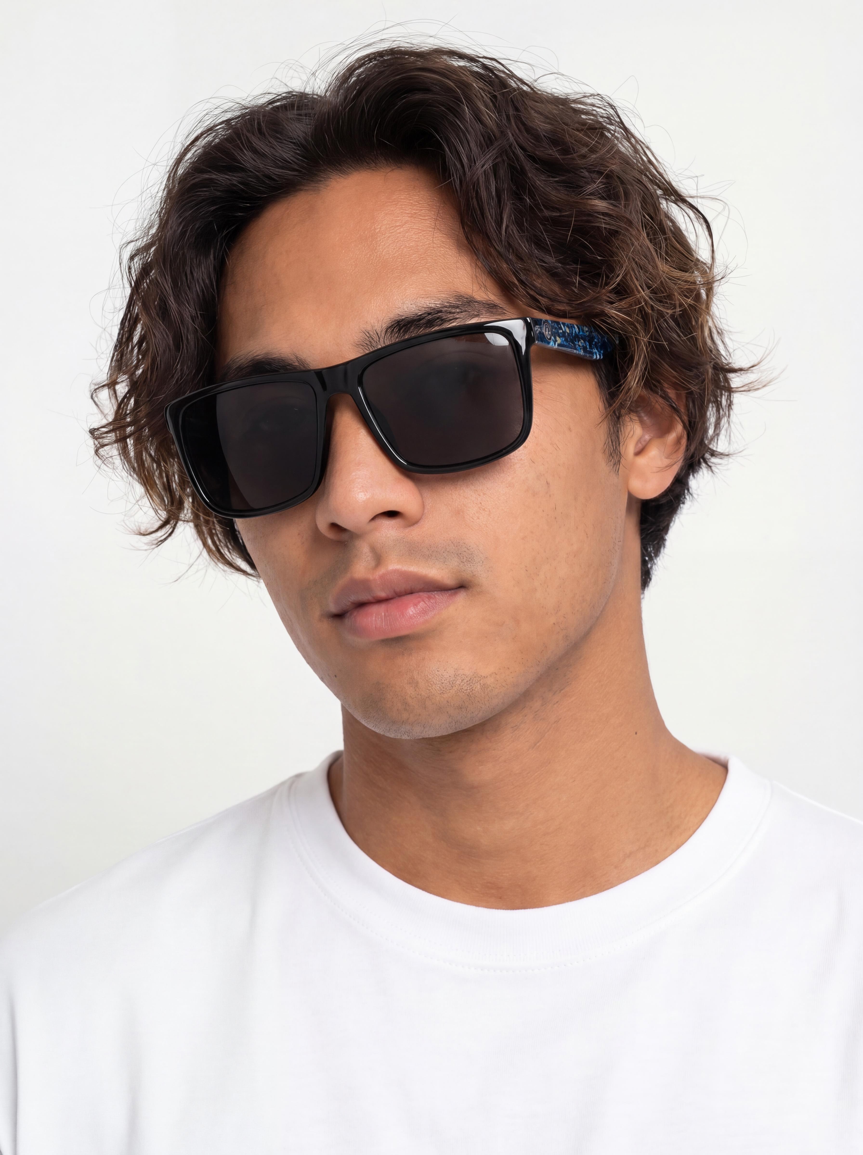 Dragon Meridien Sunglasses (black/blue green iguchi/lumalens smoke)