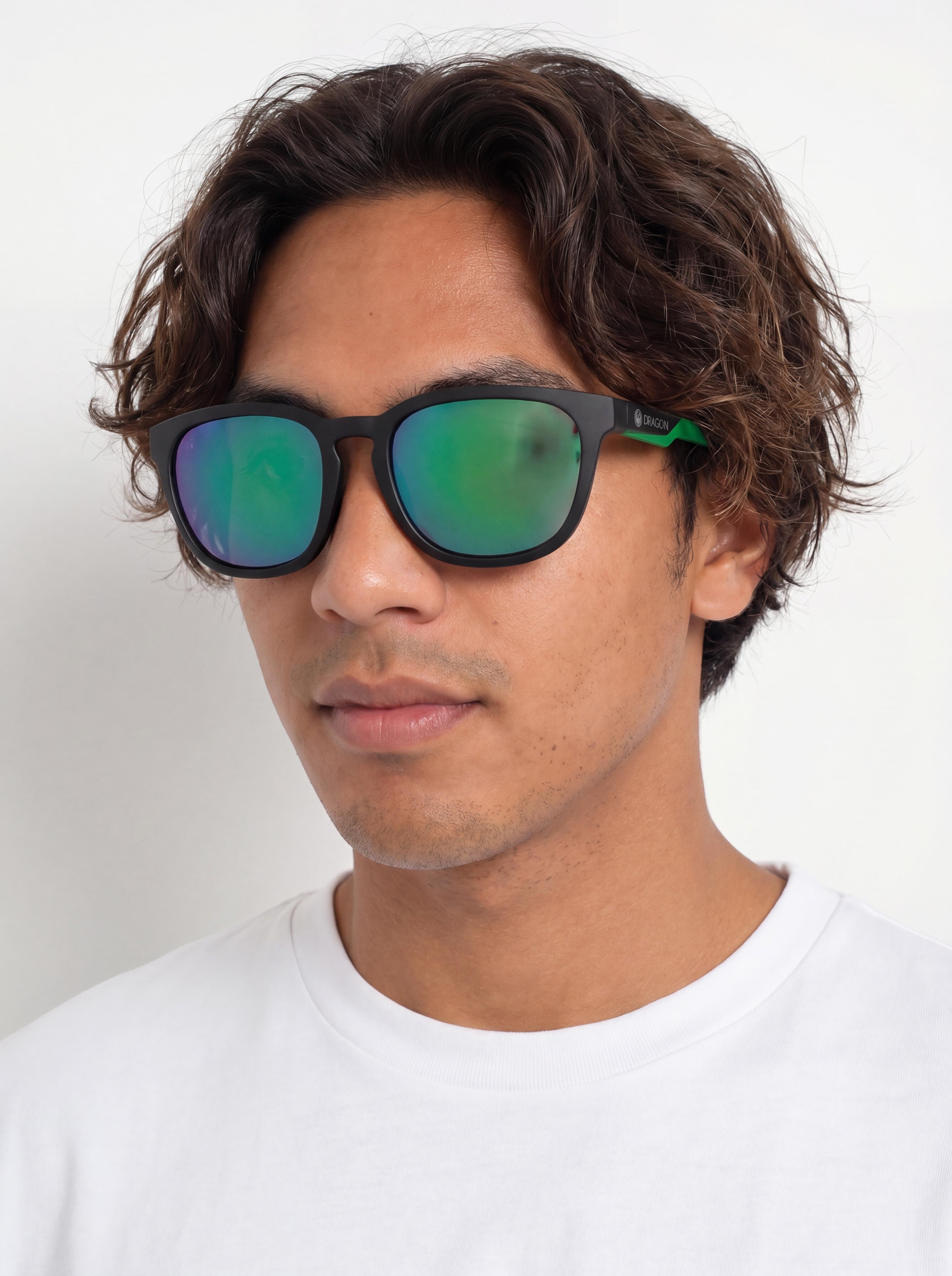 Dragon Dune Sunglasses (matte black h2o/lumalens green ion polar)