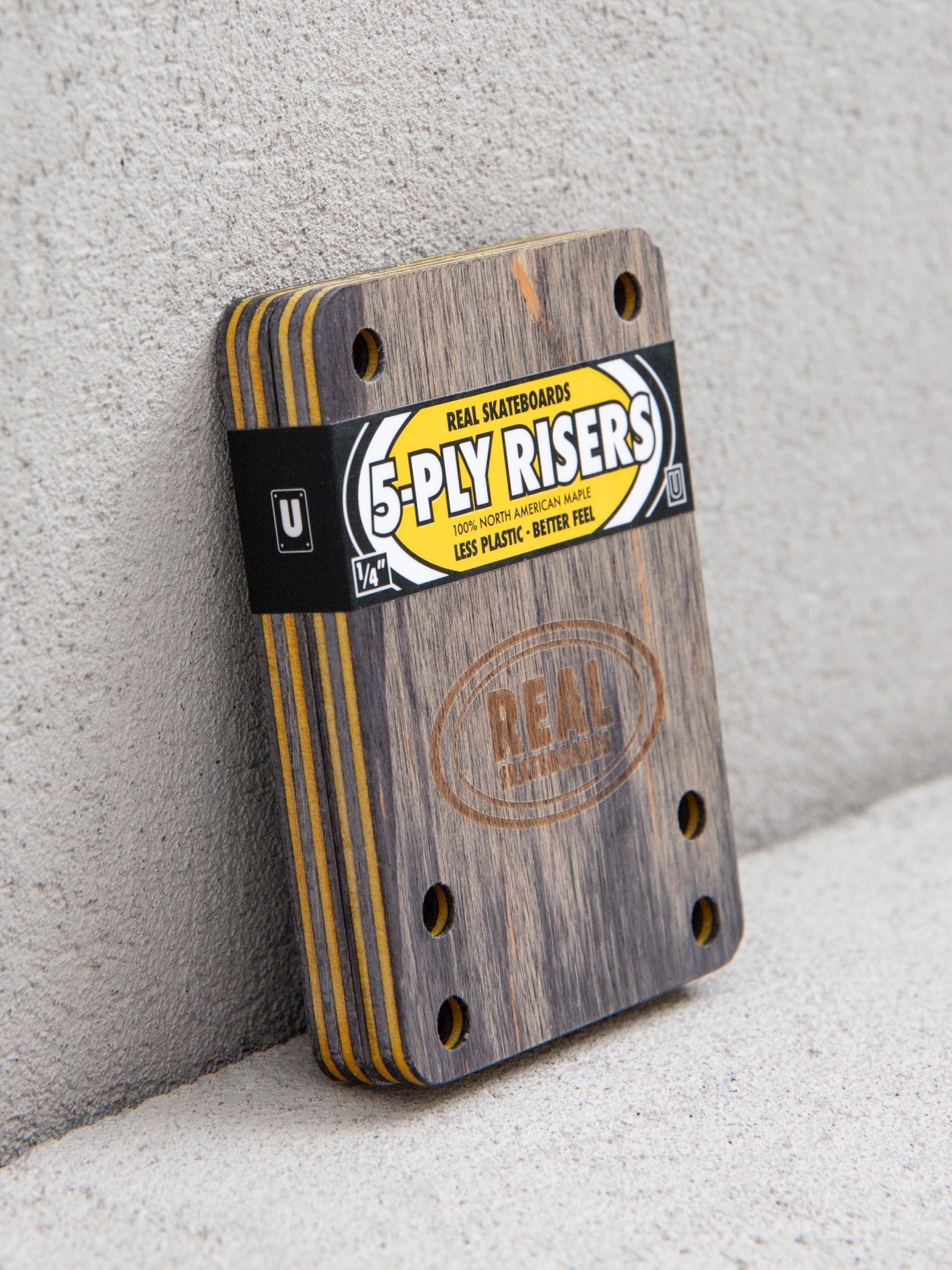 Real 5 Ply Risers Shockpads (black/yellow)