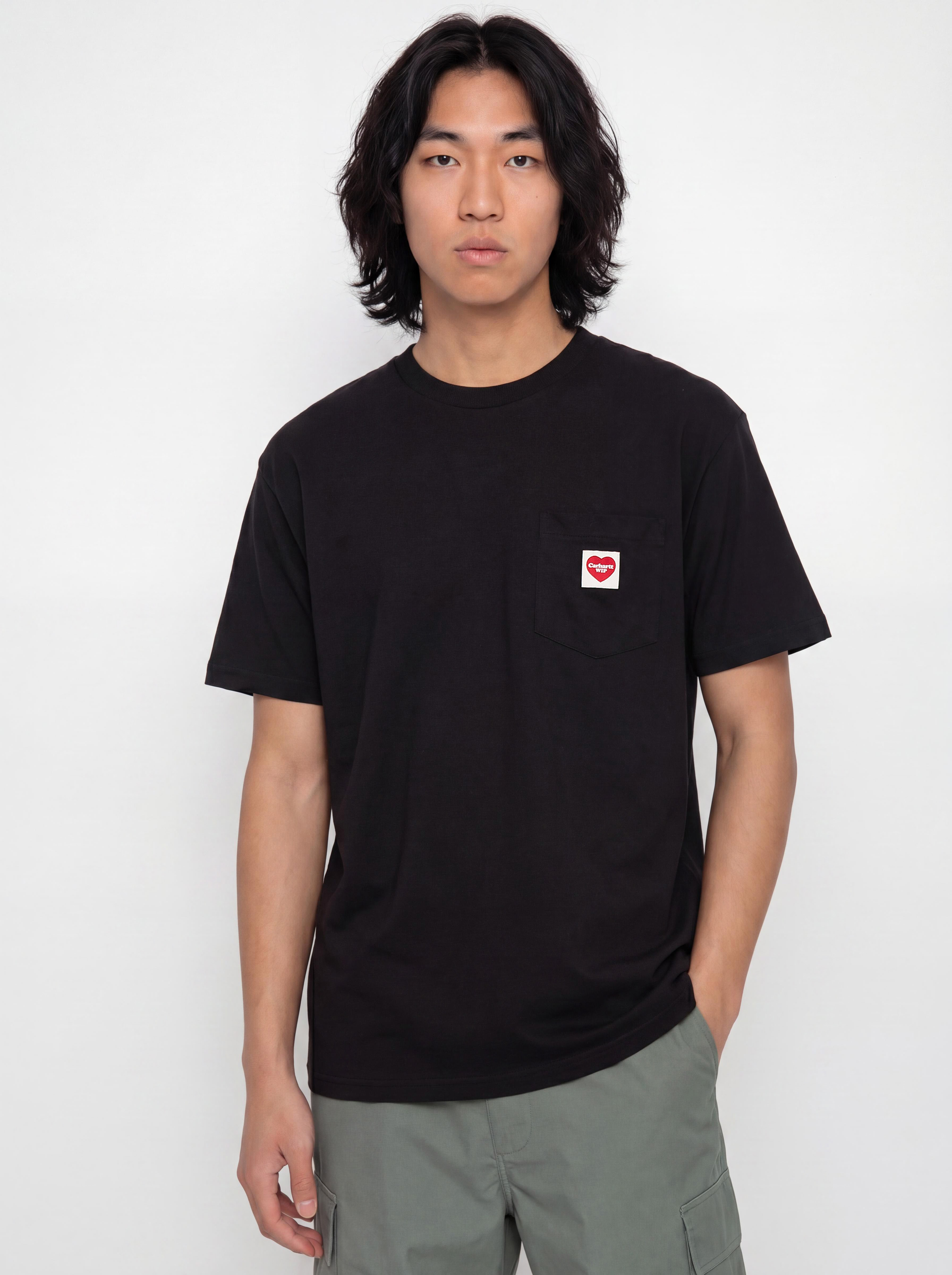 Carhartt WIP Pocket Heart T-Shirt (black/red)