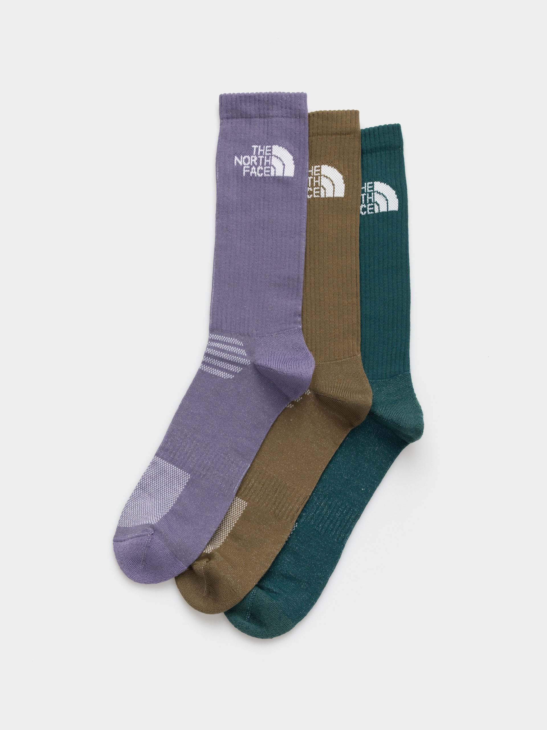 The North Face Multi Sport Cush Crew 3P Socks (grounded plum/caraway s)