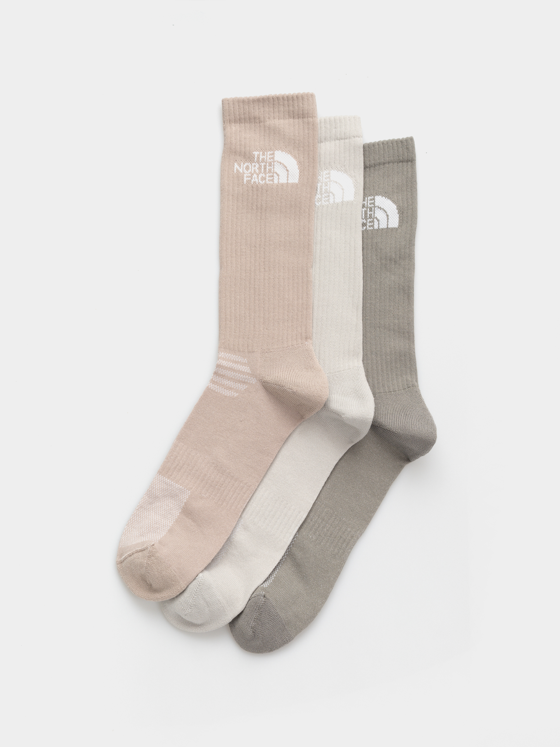 The North Face Multi Sport Cush Crew 3P Socks (stone slab/timeless taupe)