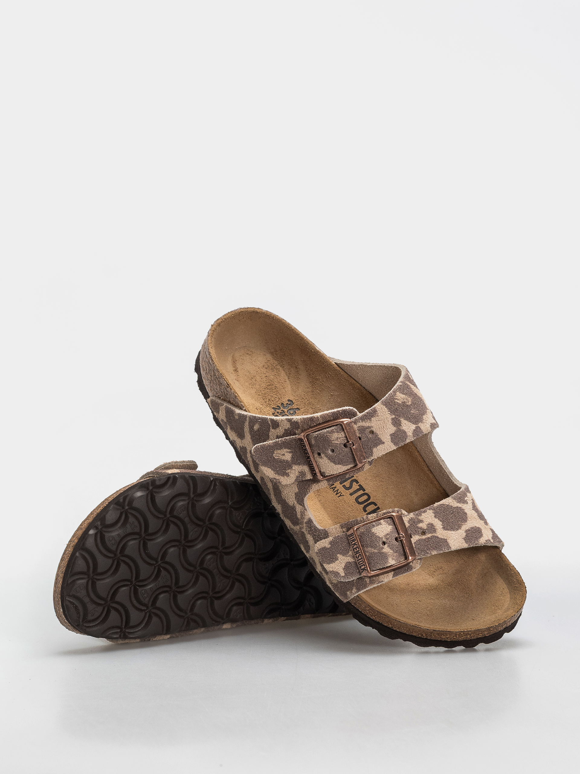 Birkenstock Arizona Suede Leather Narrow Flip-flops (leo sandcastle)