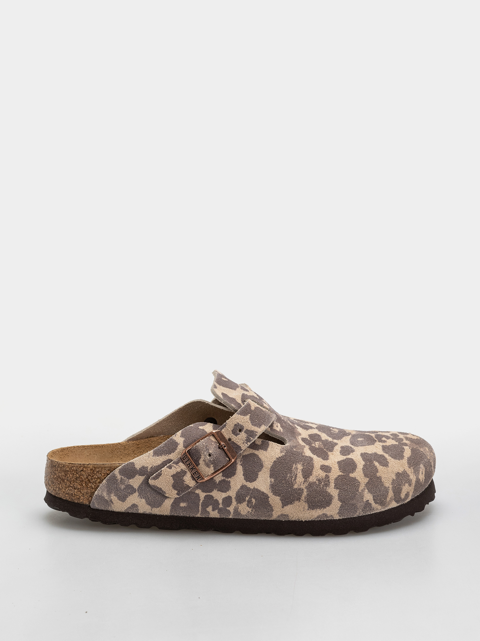 Birkenstock Boston Suede Leather Narrow Wmn Flip-flops - brown (taupe)
