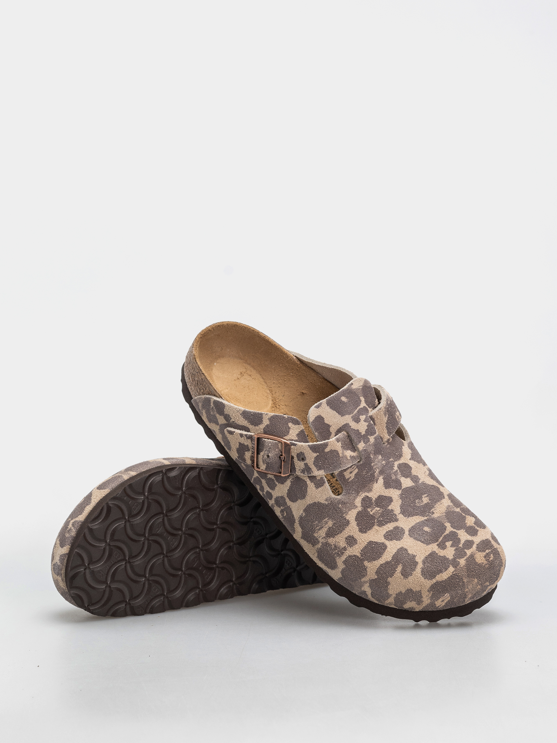 Birkenstock Boston Suede Leather Narrow Flip-flops (leo sandcastle)
