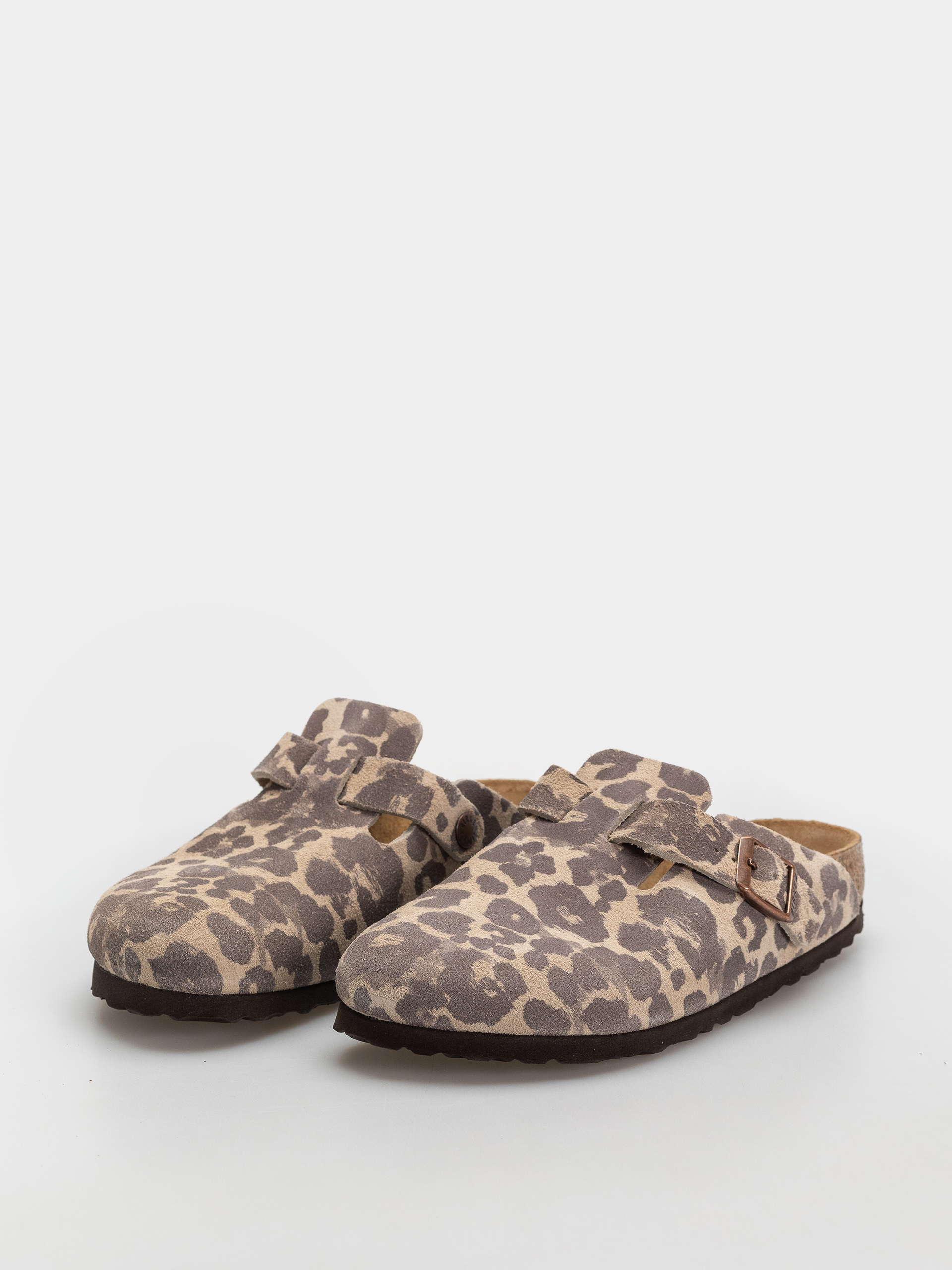 Birkenstock Boston Suede Leather Narrow Flip-flops (leo sandcastle)