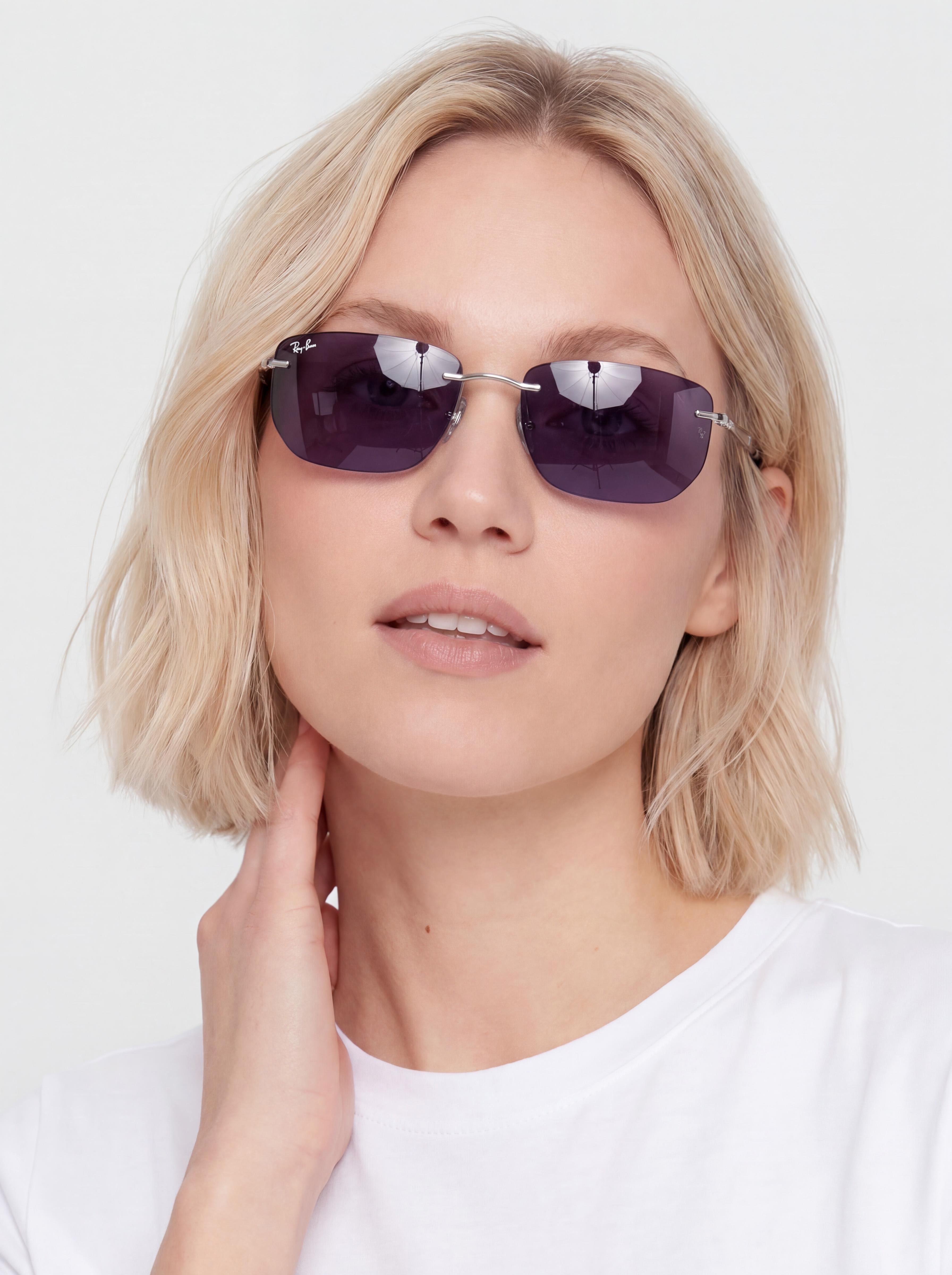 Ray-Ban Sonnenbrille Rb3768 Transitions Color Touch (polerowany srebrny/ametyst transitions)