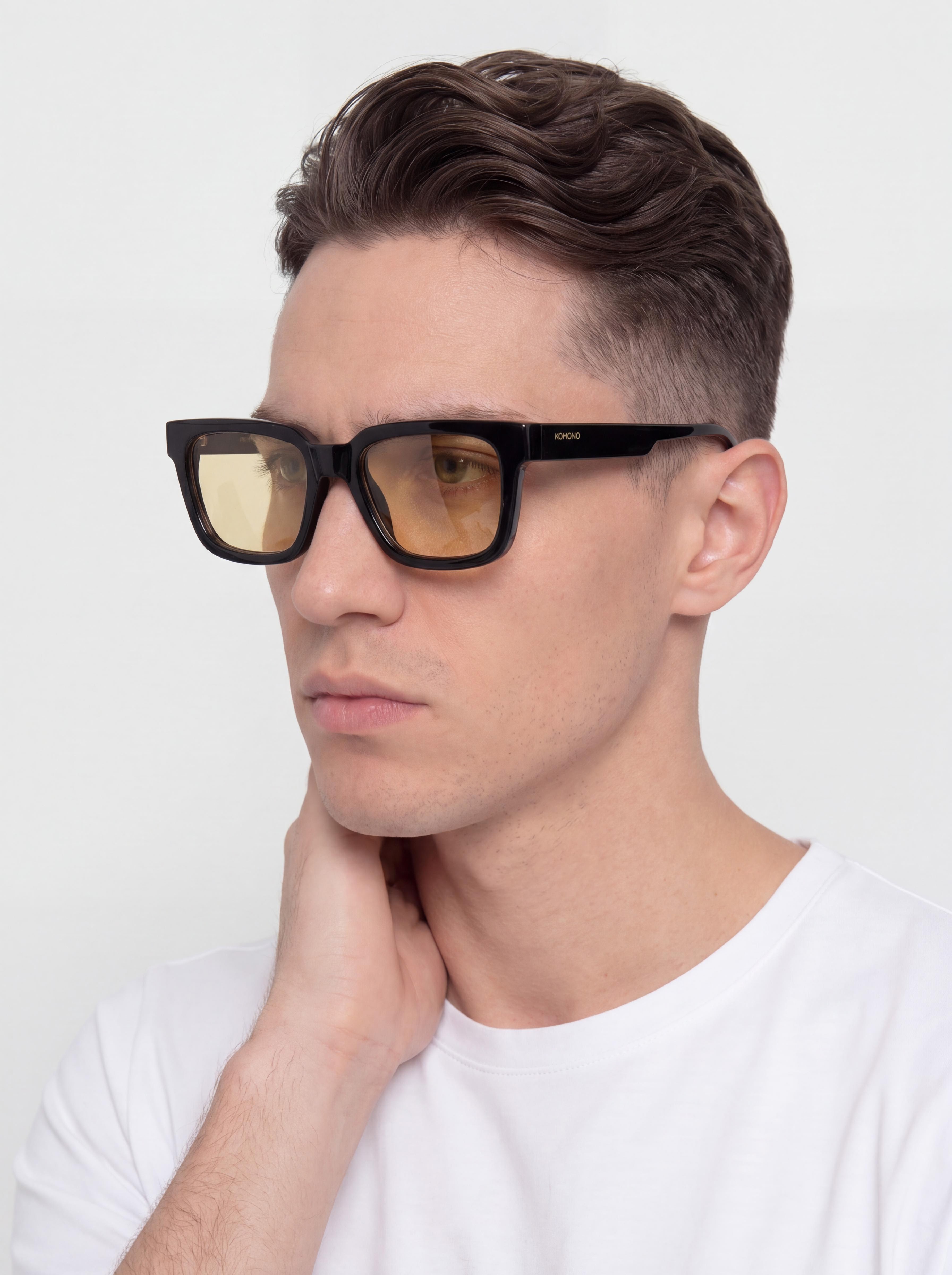 Komono Bobby Sunglasses (black flare)