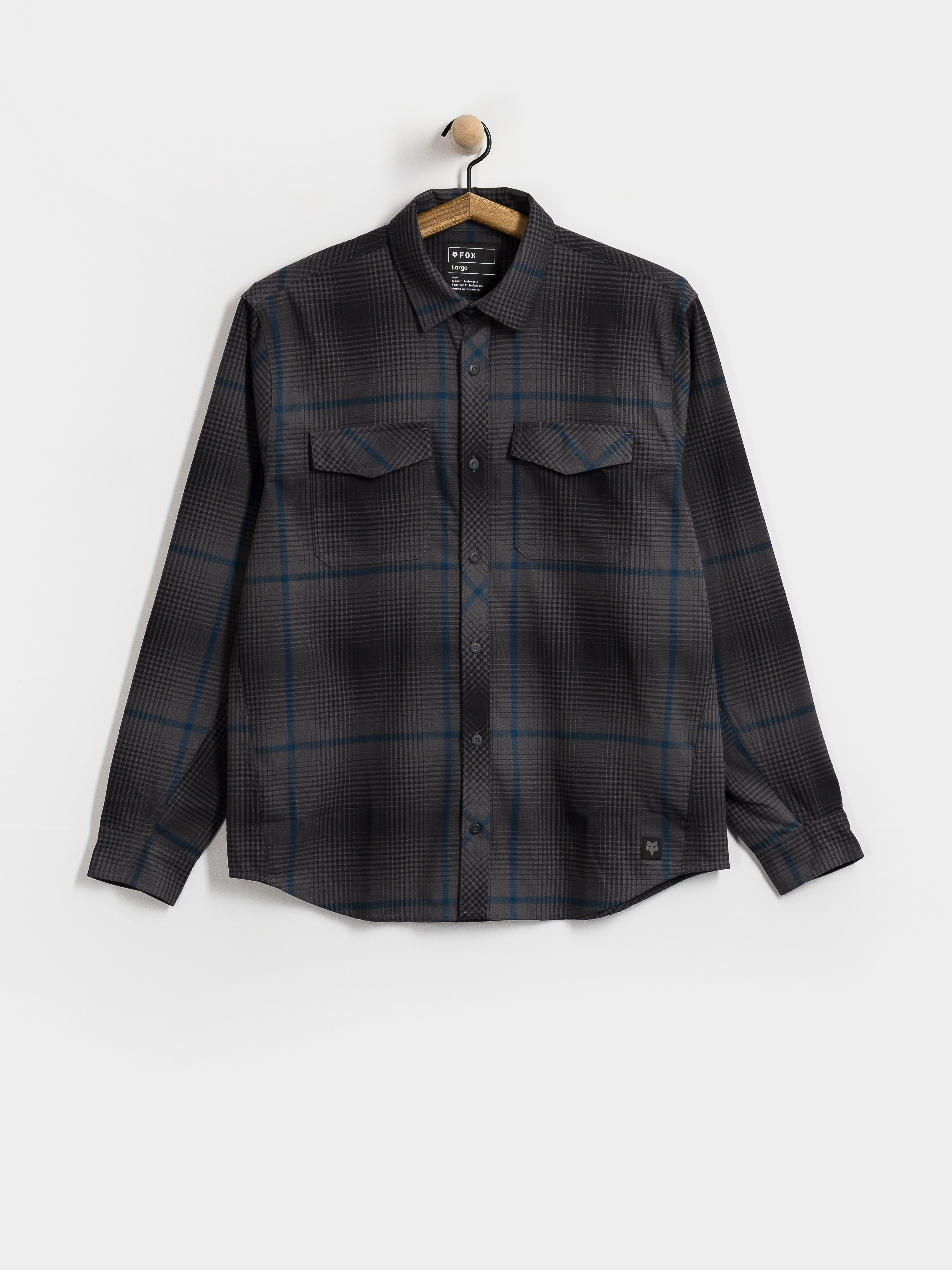 Stussy Full Zip Work Shirt - burgundy (grey stripe)