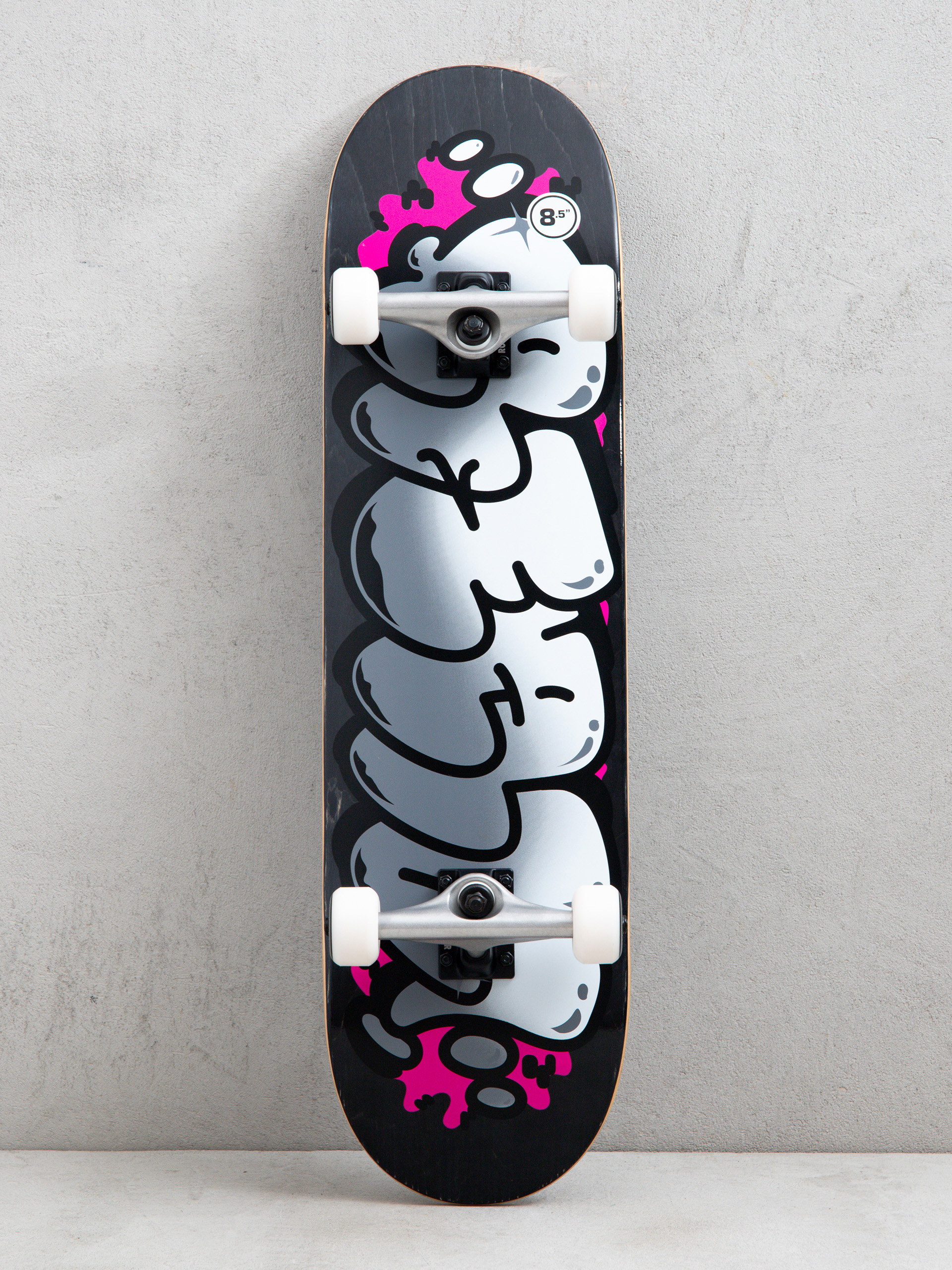 Real Bubble Letter Foil Skateboard (black)
