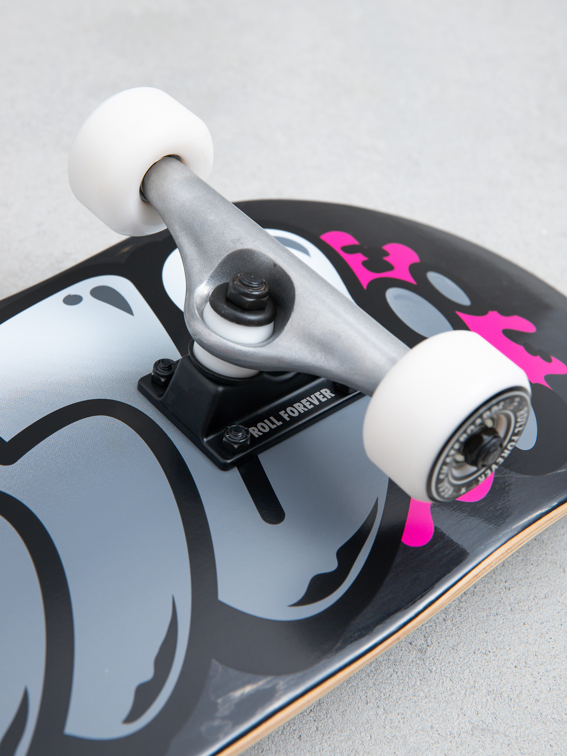 Real Bubble Letter Foil Skateboard (black)