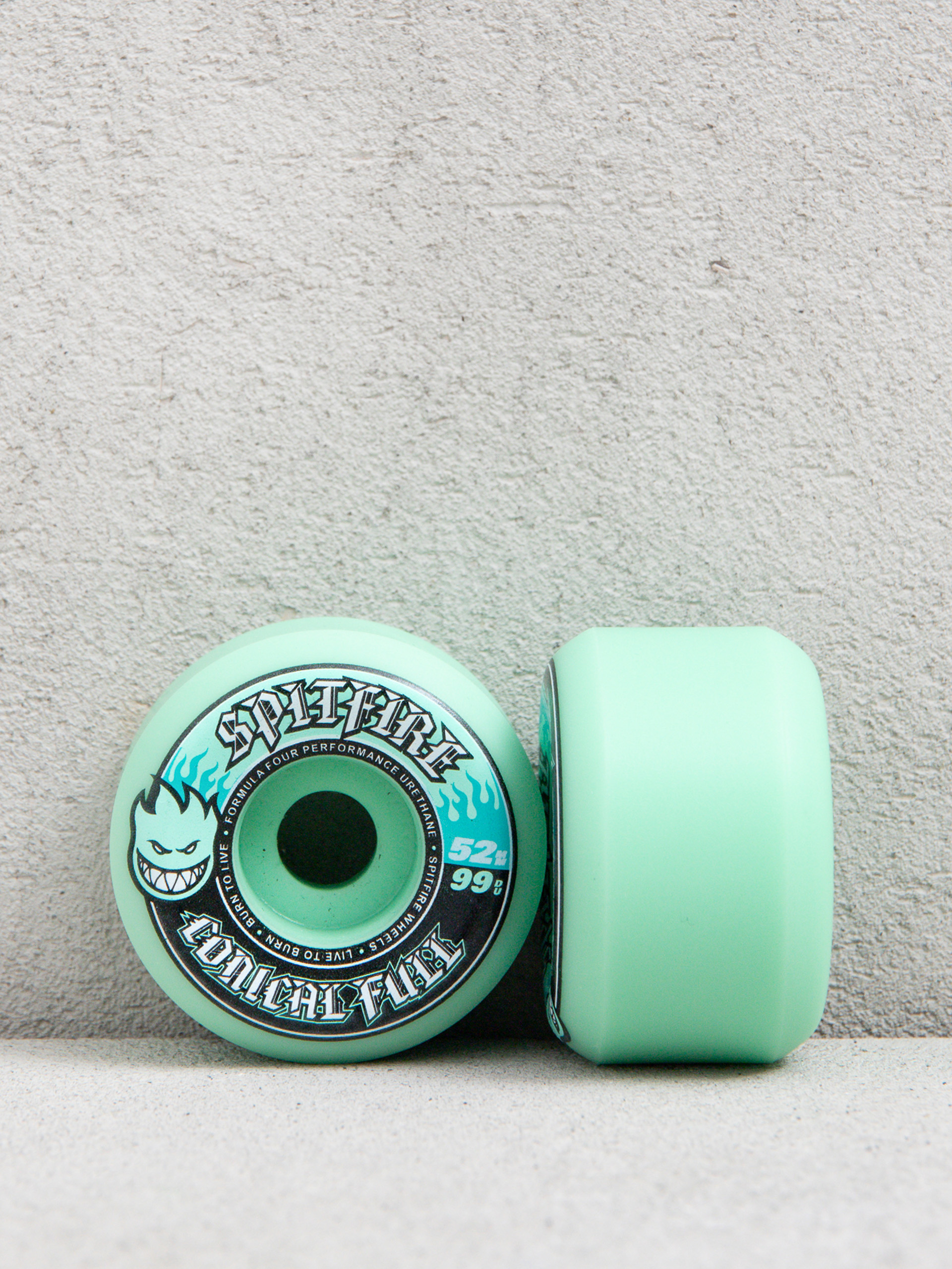 Spitfire F4 99D Team Color Pack F4 99 Conical Full Wheels (teal)