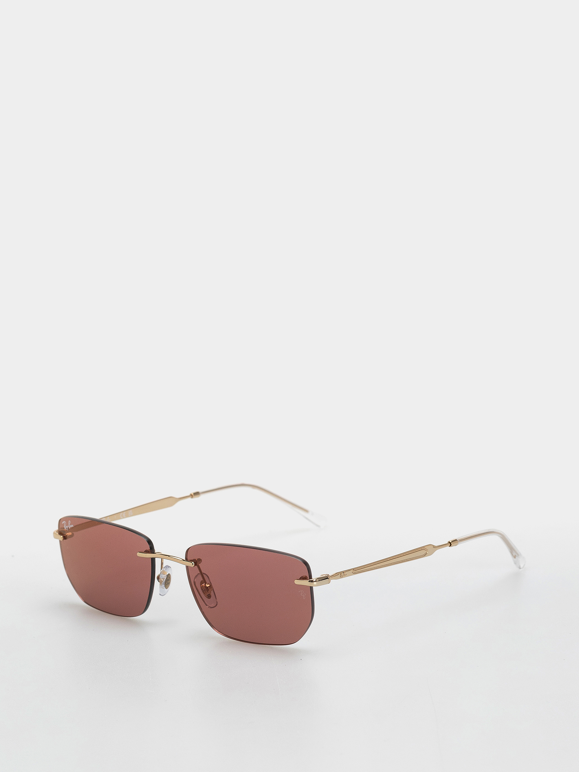 Ray-Ban Rb3768 Sonnenbrille (polerowany złoto arista/ciemnopurple i lustrzany red)