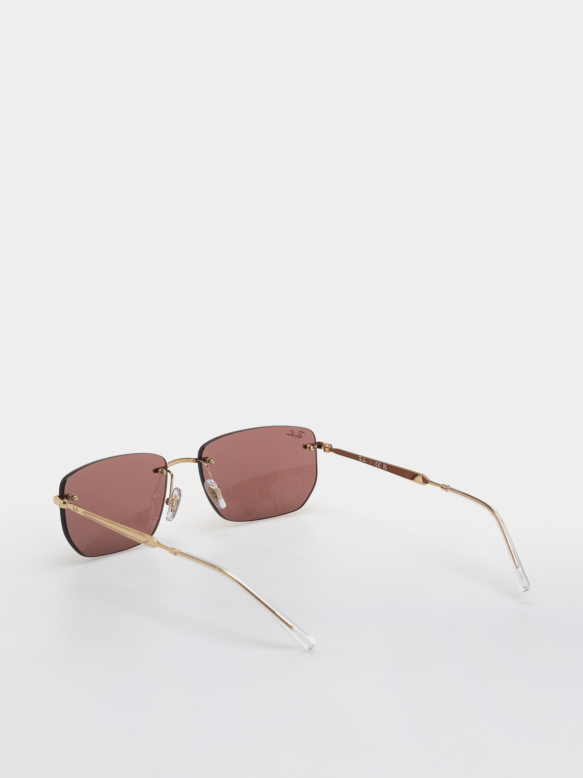 Ray-Ban Rb3768 Sonnenbrille (polerowany złoto arista/ciemnopurple i lustrzany red)