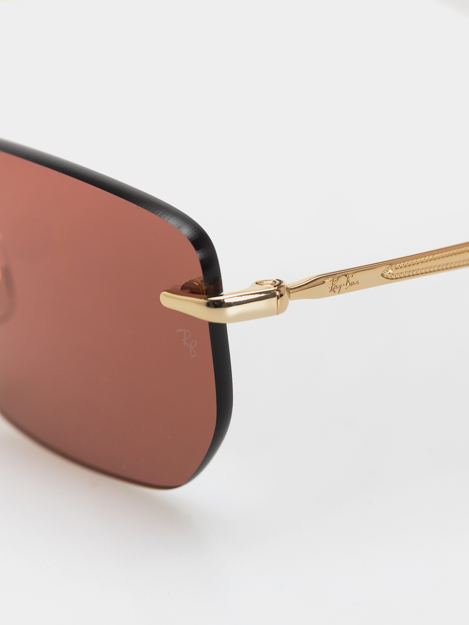 Ray-Ban Rb3768 Sonnenbrille (polerowany złoto arista/ciemnopurple i lustrzany red)
