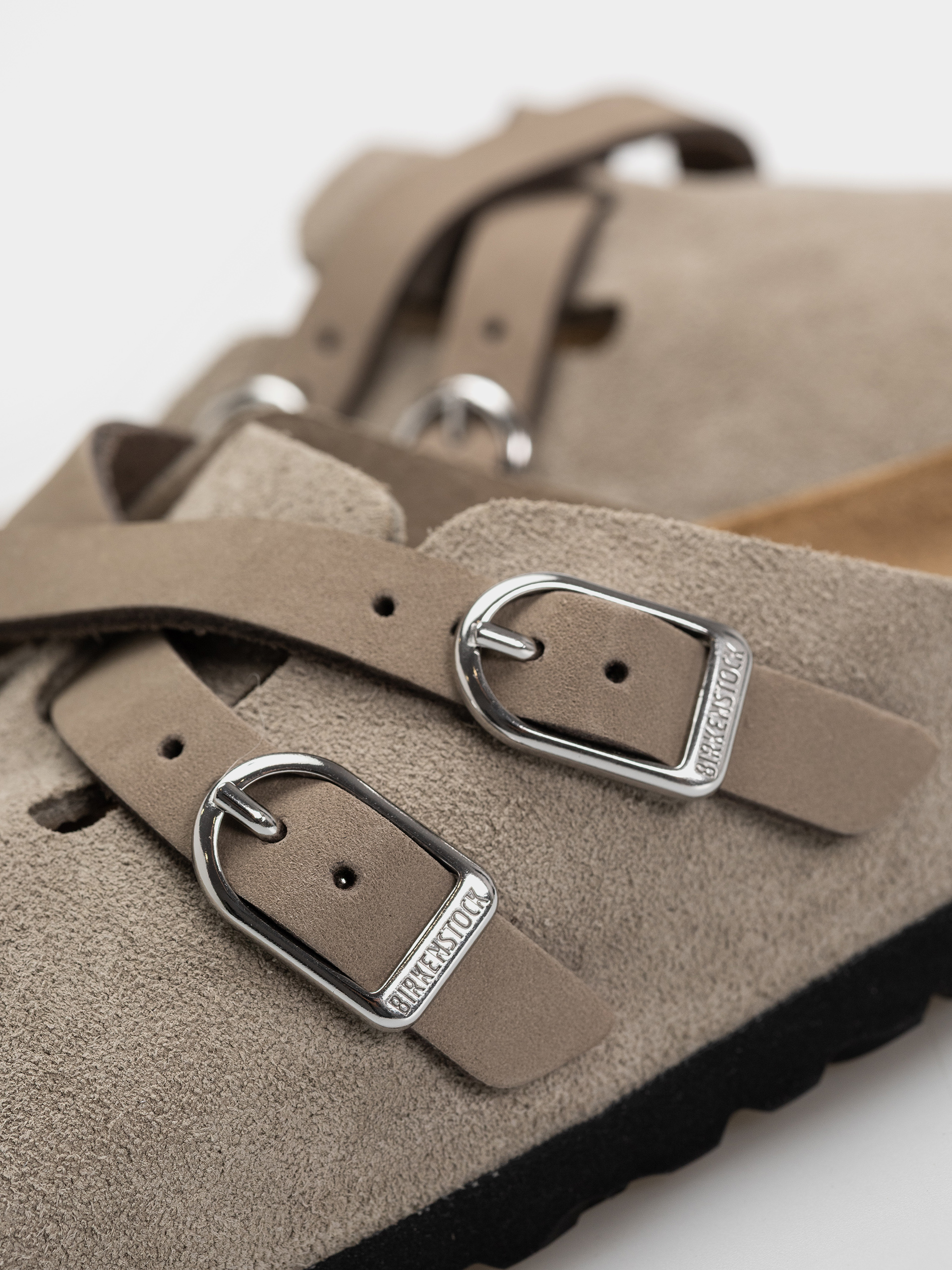 Birkenstock Blair Suede Leather Narrow Wmn Flip Flops (taupe)