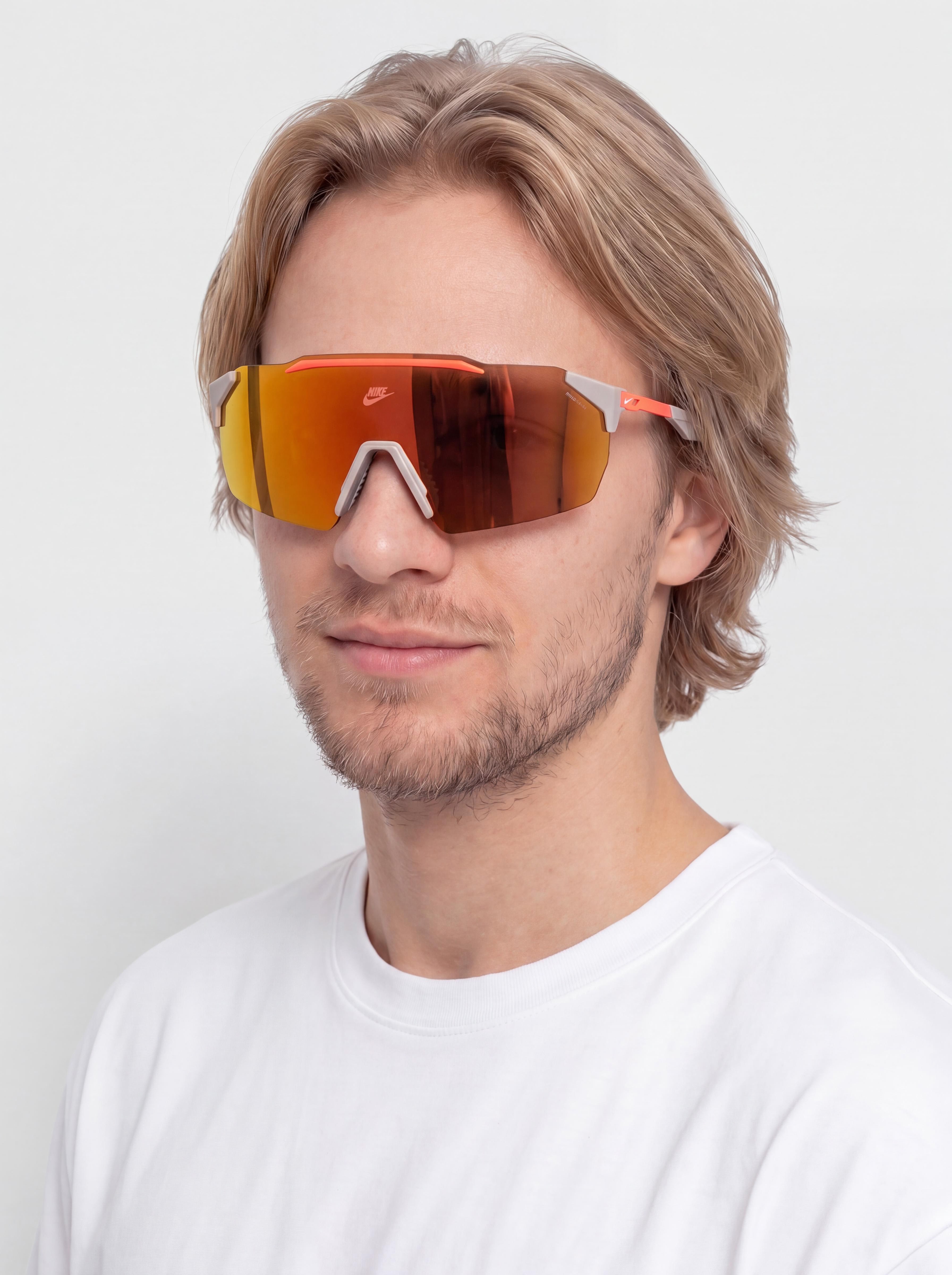 Nike Limitless Shield Sonnenbrille (college grey/orange mirror)