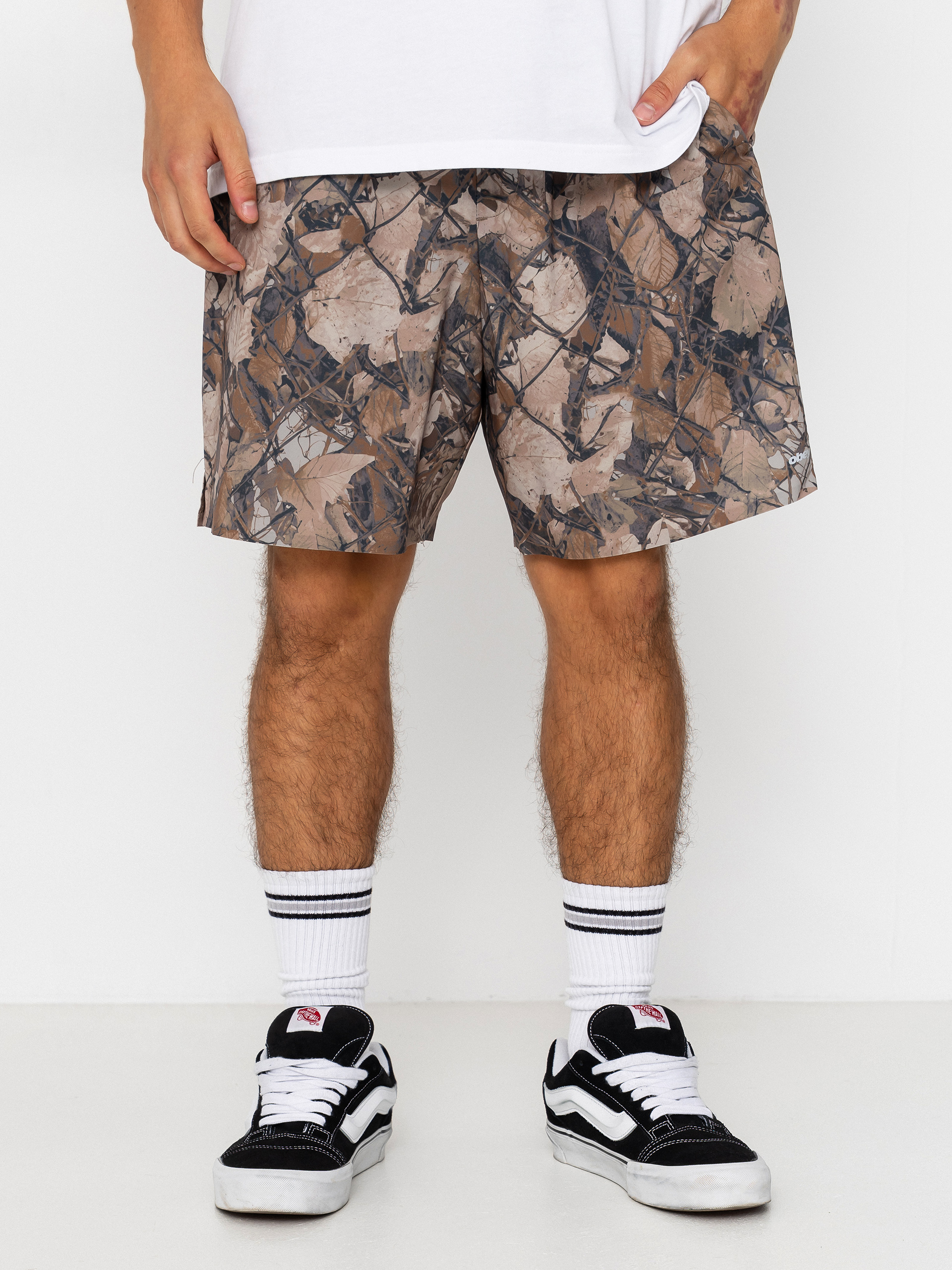 OBEY Travel Shorts - brown, camo (fence camo)