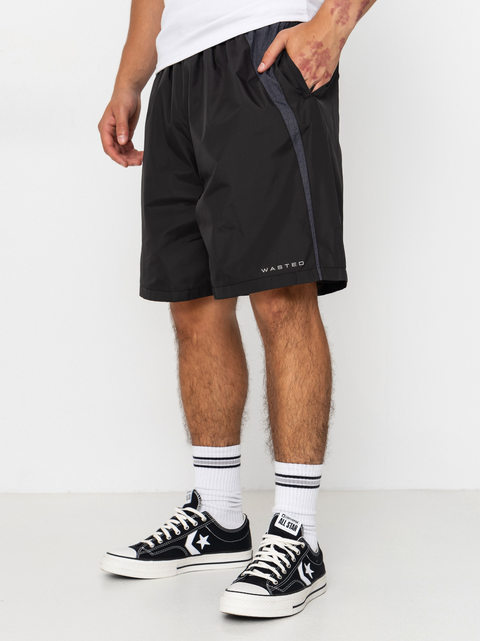 Wasted Paris Sharp Track Shorts (black)