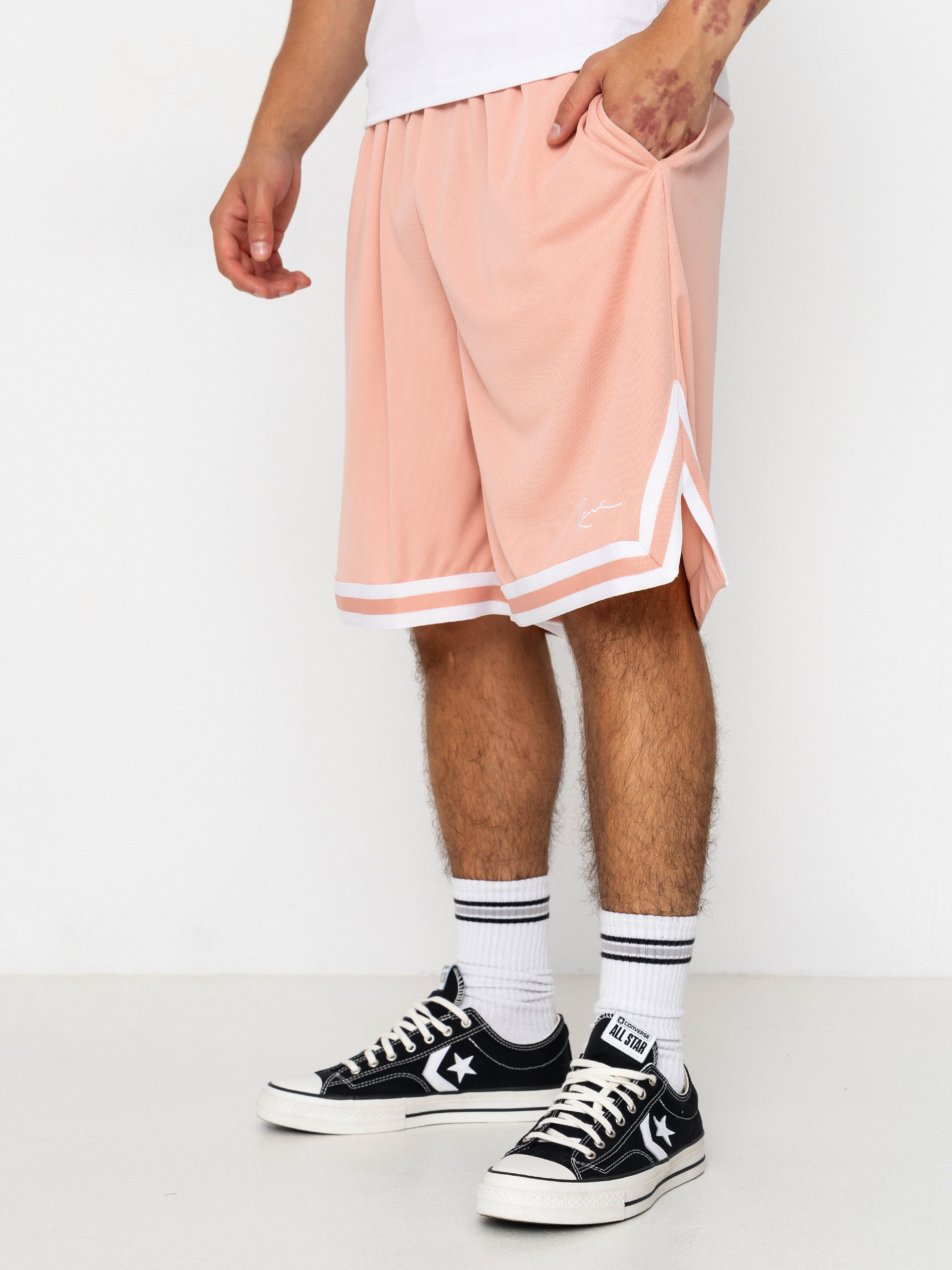 Karl Kani Small Signature Essential Mesh Shorts (pink)