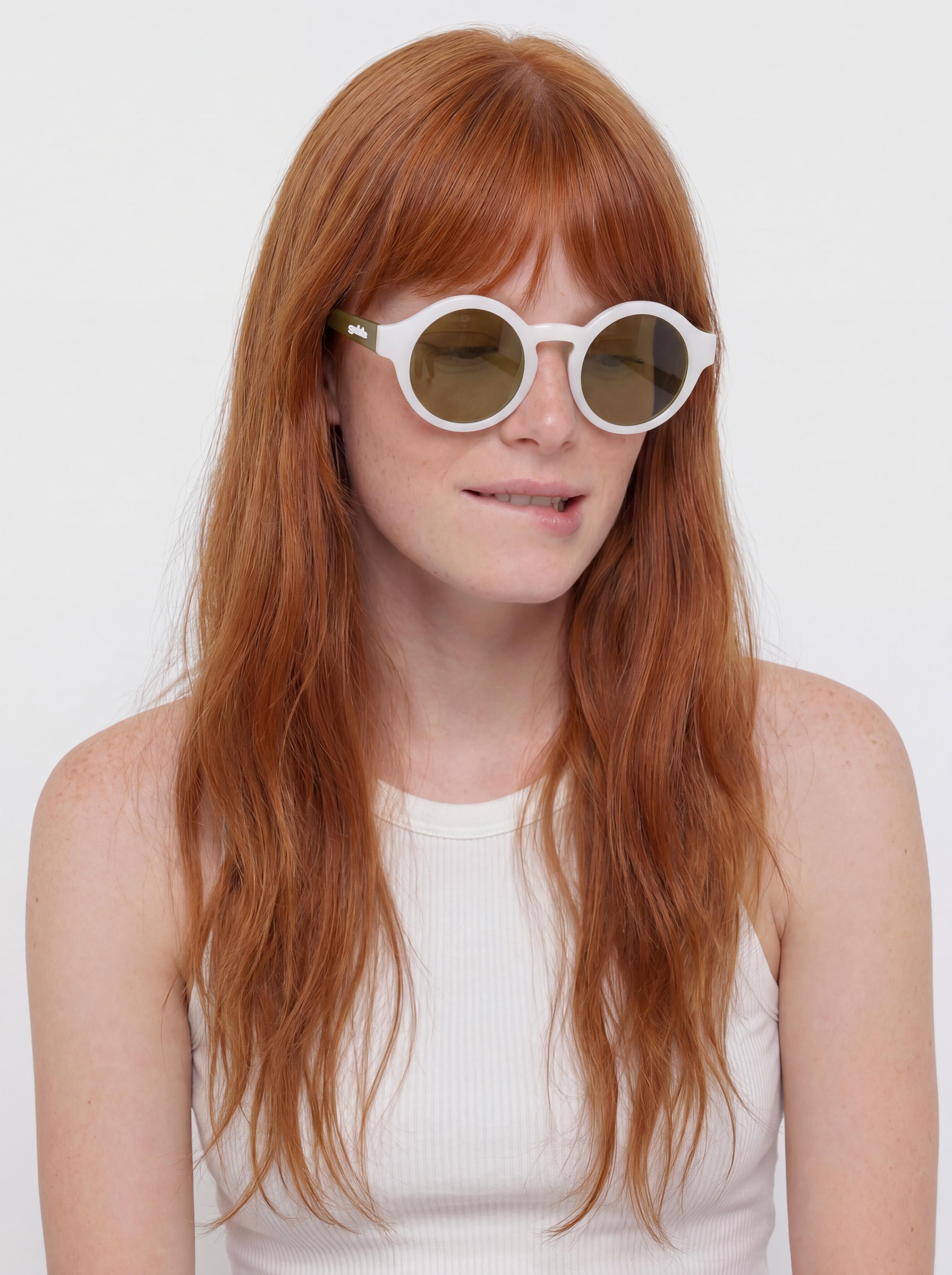 Szade Lazenby Sunglasses (bleach wht/char olive/caper)